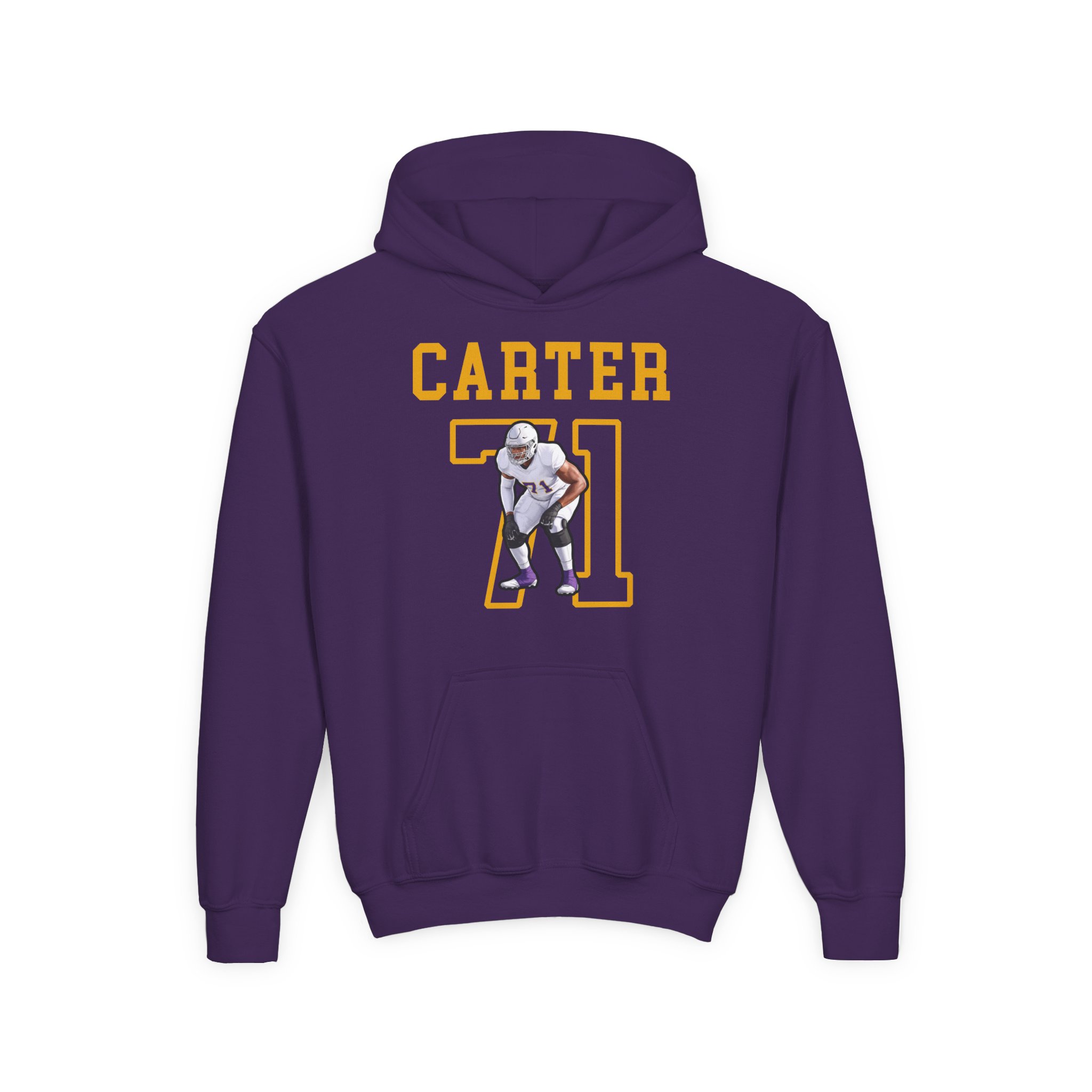 Youth Hoodie — character_shirsey in Purple