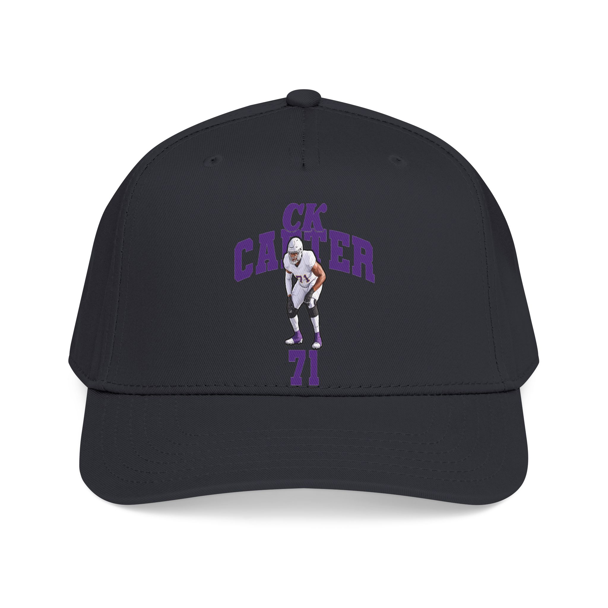Baseball Cap — character_signature_arch in Black