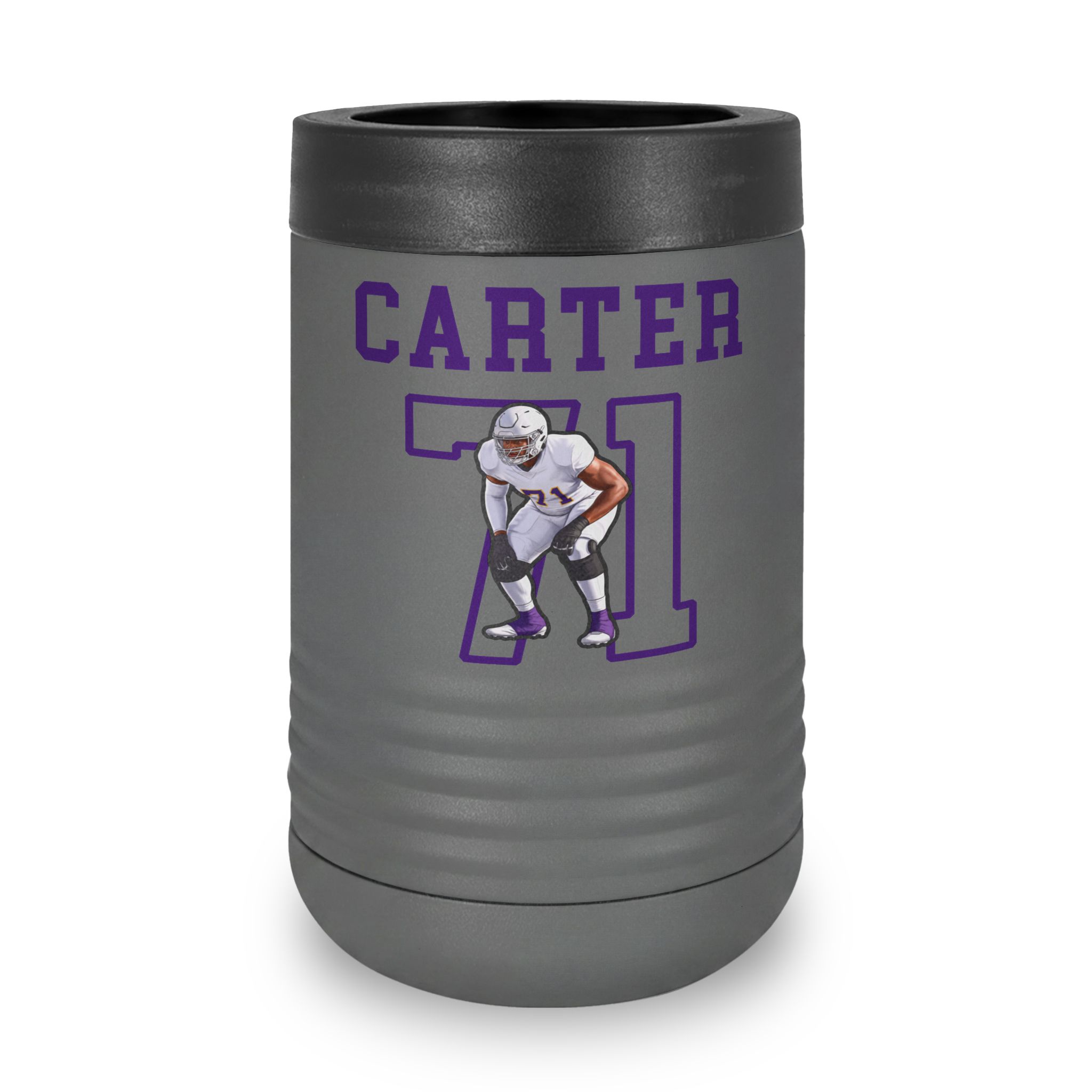 Stainless Can Cooler — character_shirsey in Grey