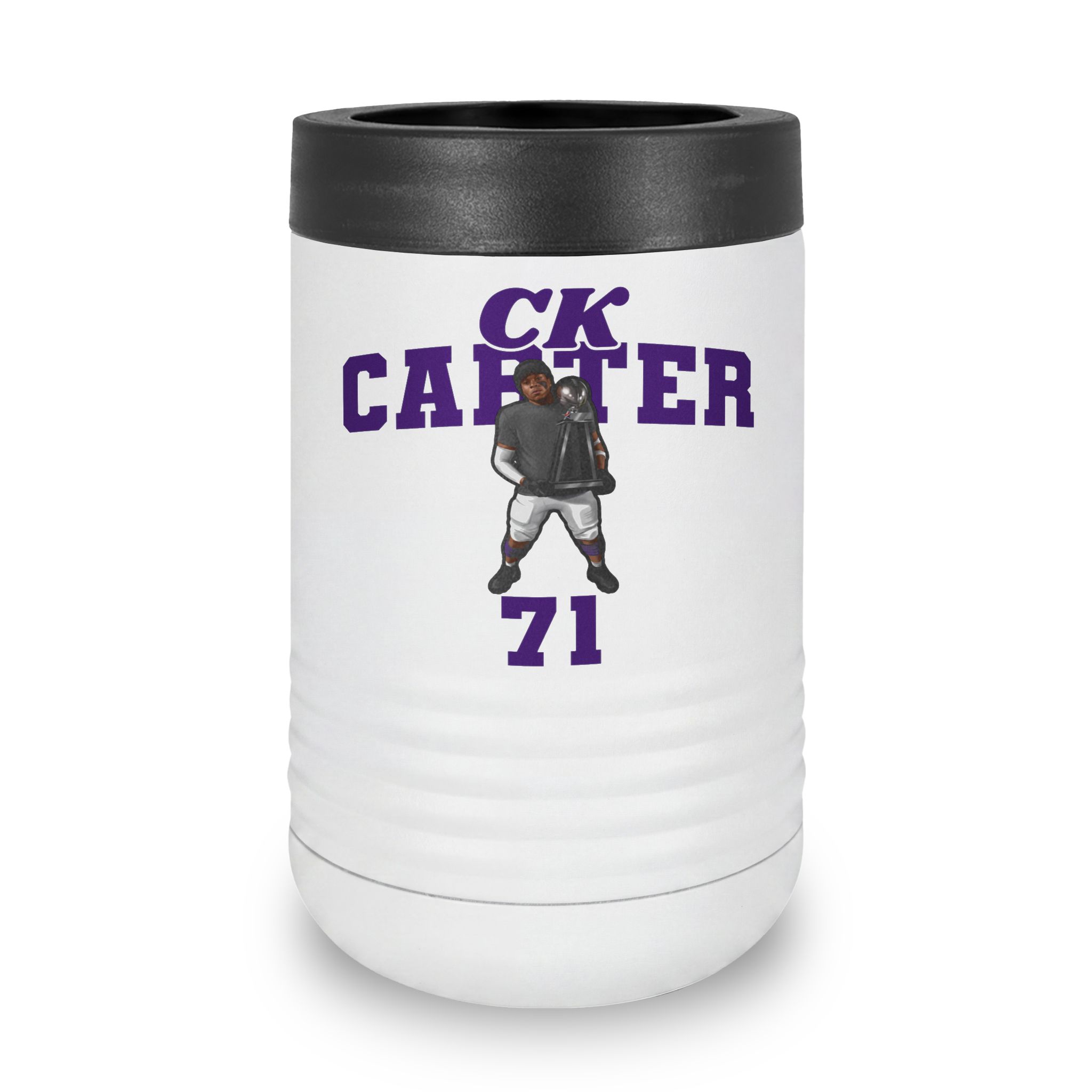 Stainless Can Cooler — character_signature_arch in White