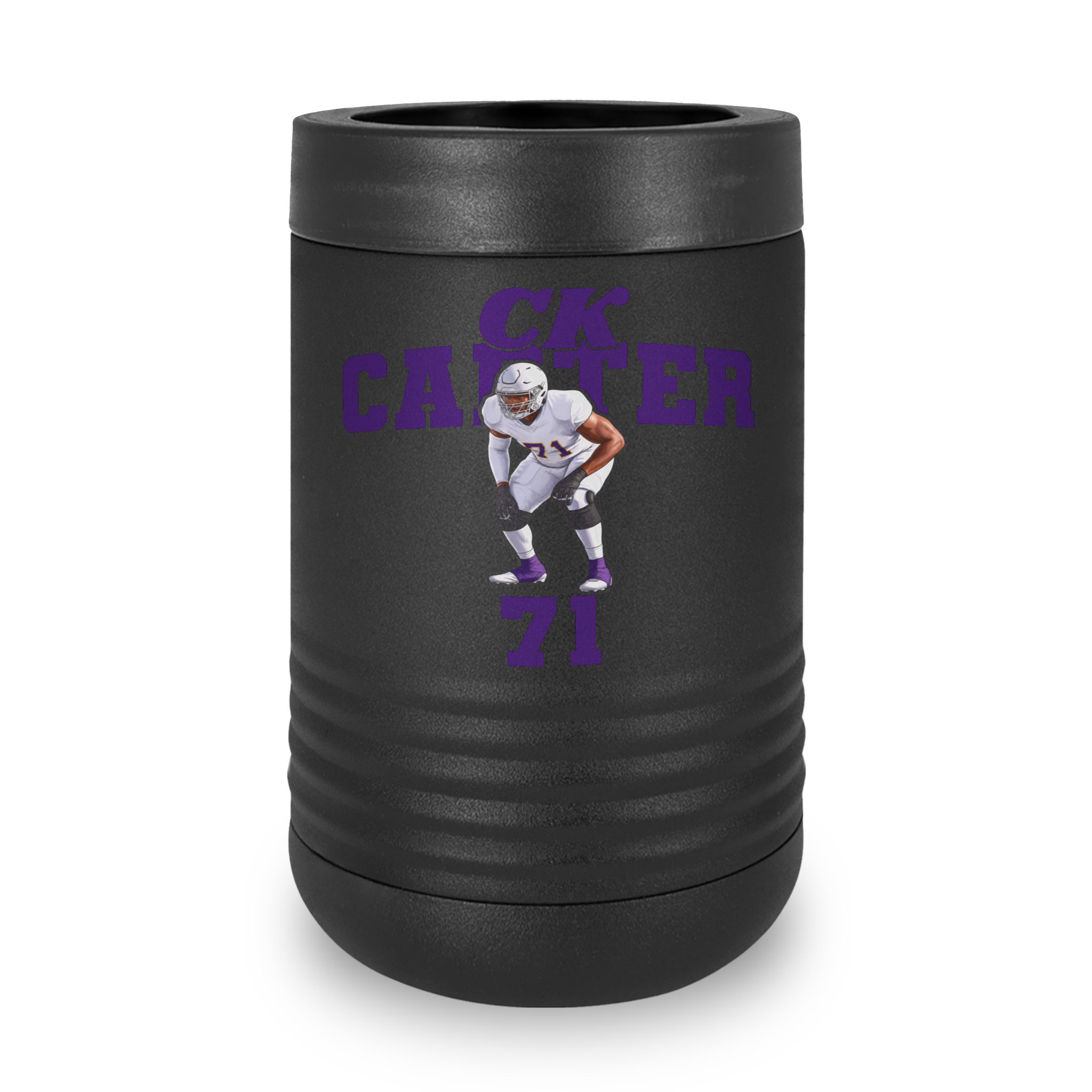 Stainless Can Cooler — character_signature_arch in Black