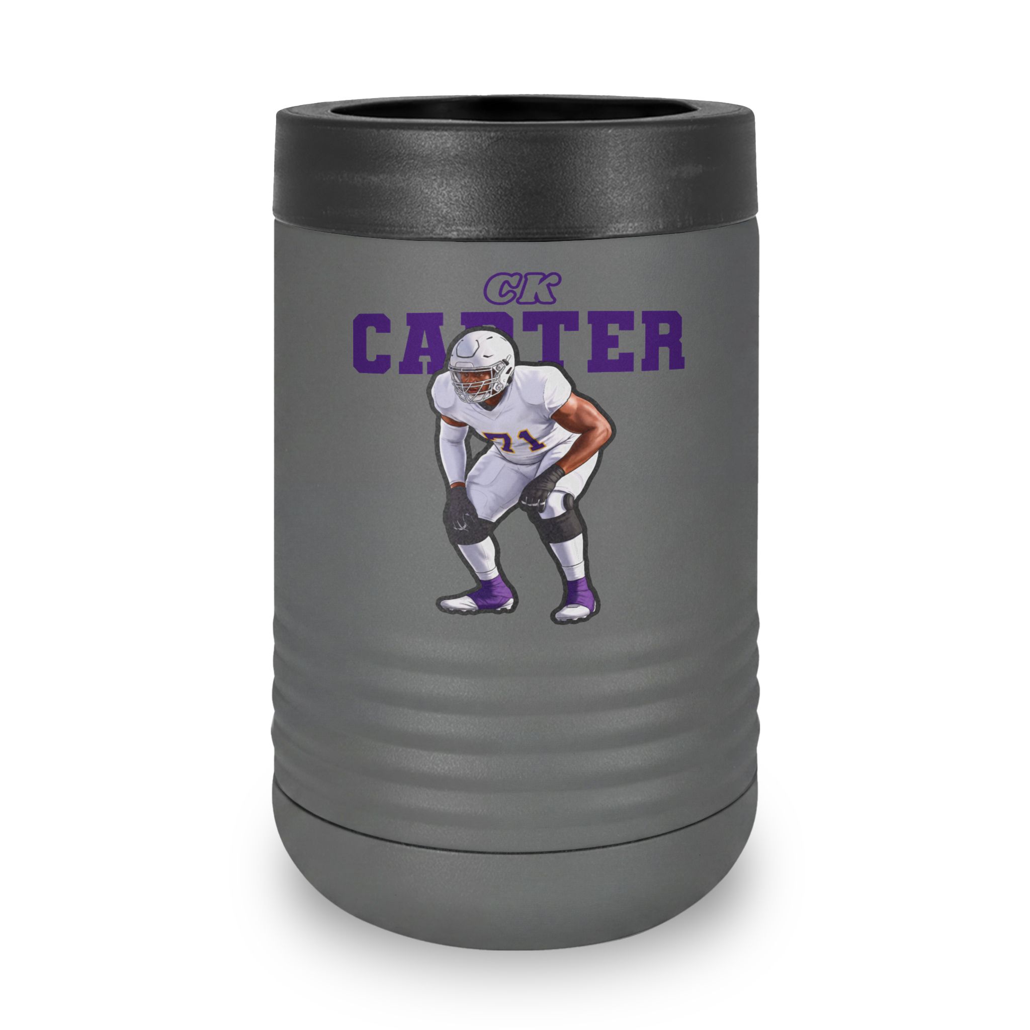 Stainless Can Cooler — character_name_arch in Grey