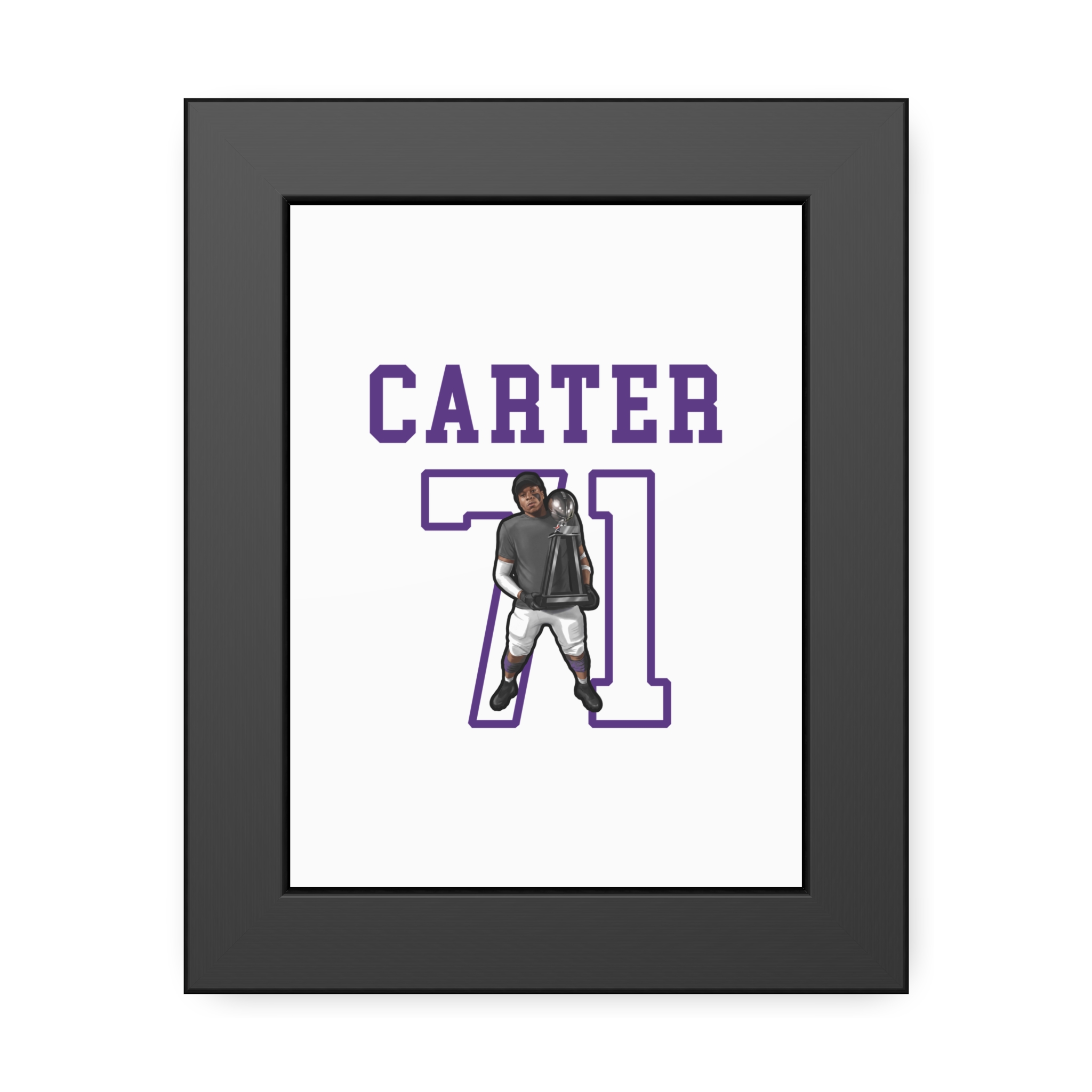 Framed Poster — character_shirsey in Black
