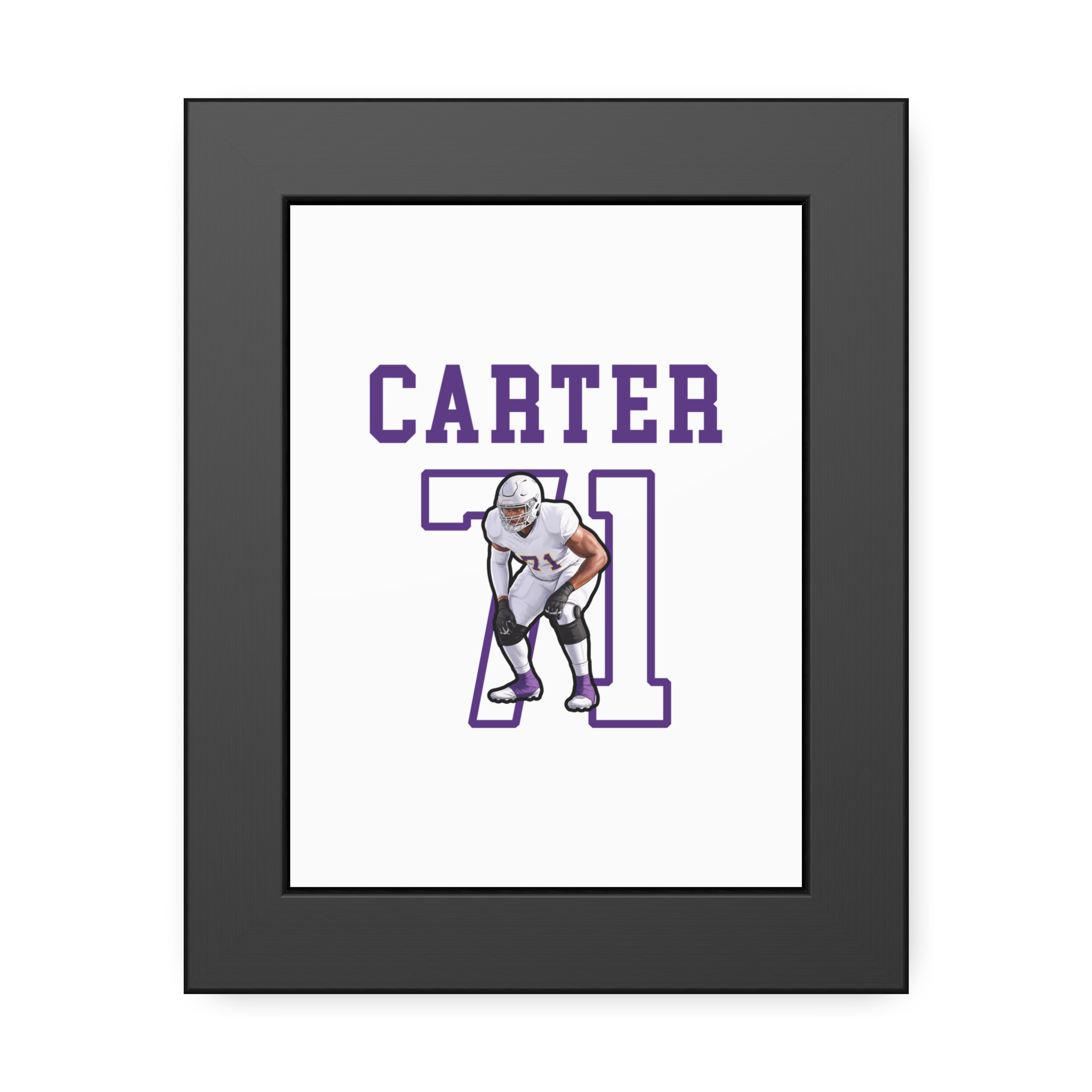 Framed Poster — character_shirsey in Black