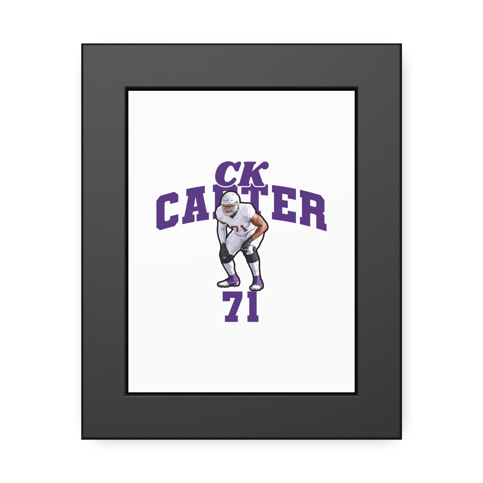 Framed Poster — character_signature_arch in Black