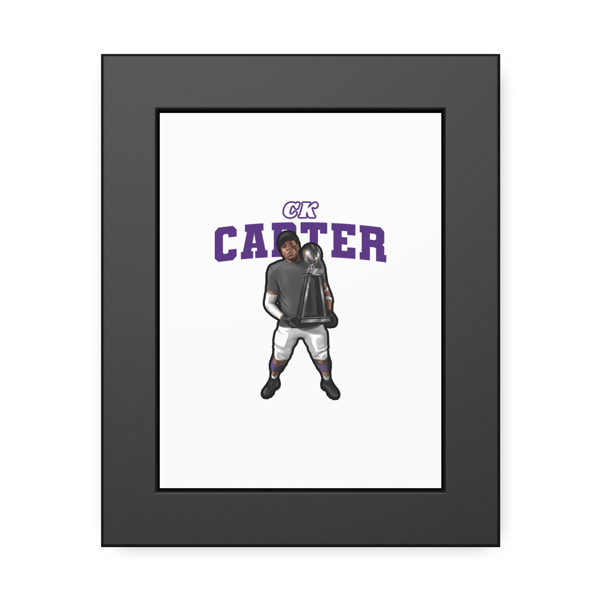 Framed Poster — character_name_arch in Black