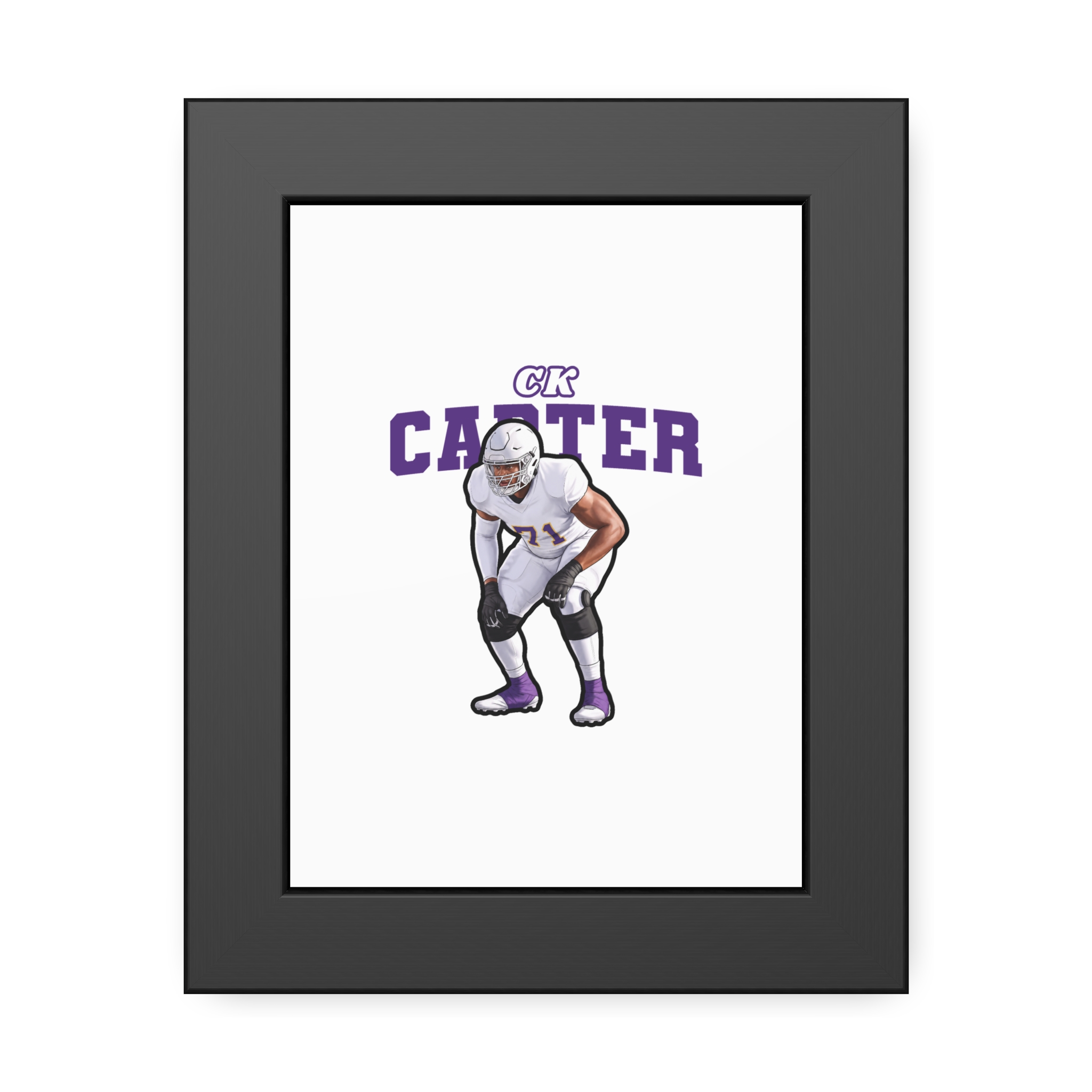 Framed Poster — character_name_arch in Black