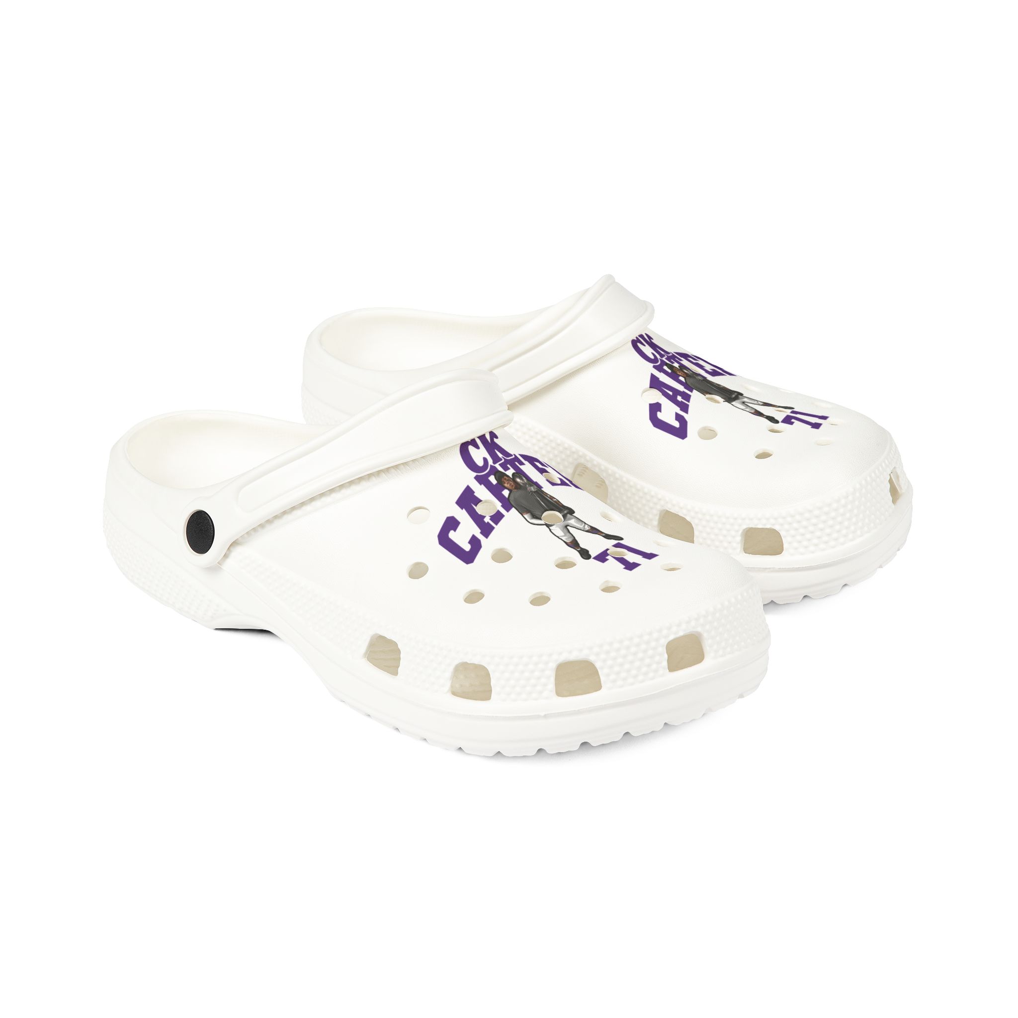 Rubber Clogs — character_signature_arch in White