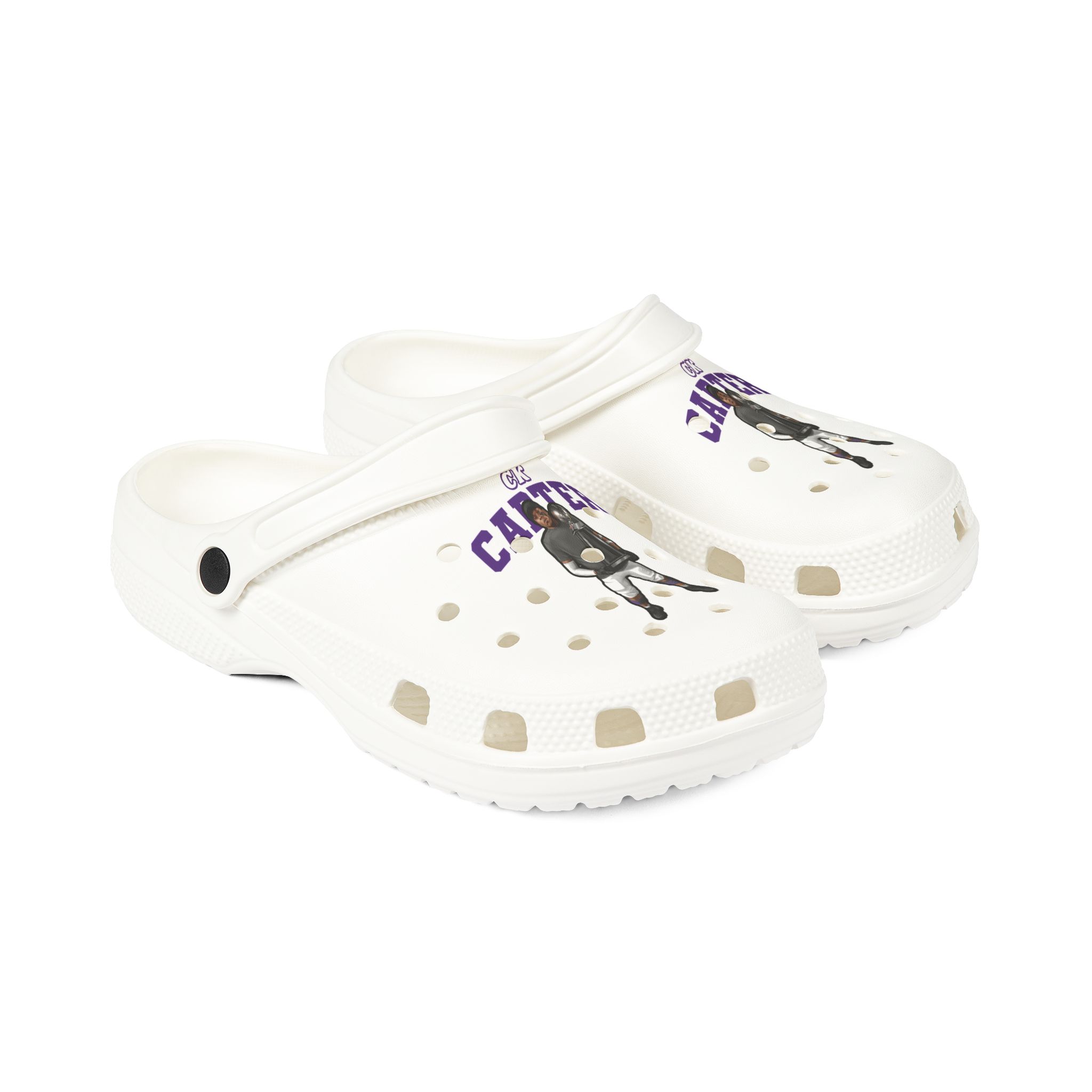 Rubber Clogs — character_name_arch in White