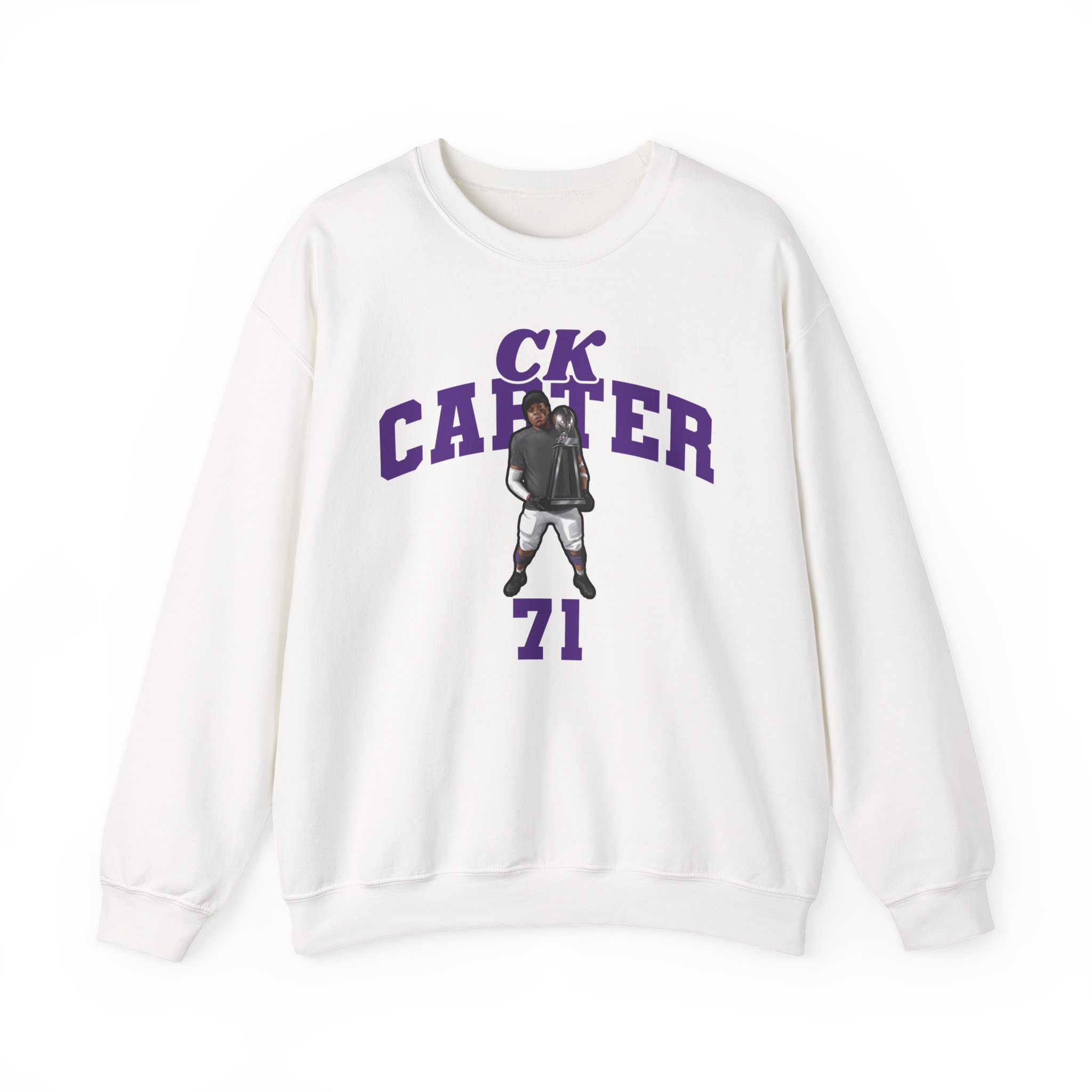 Crewneck Sweatshirt — character_signature_arch in White