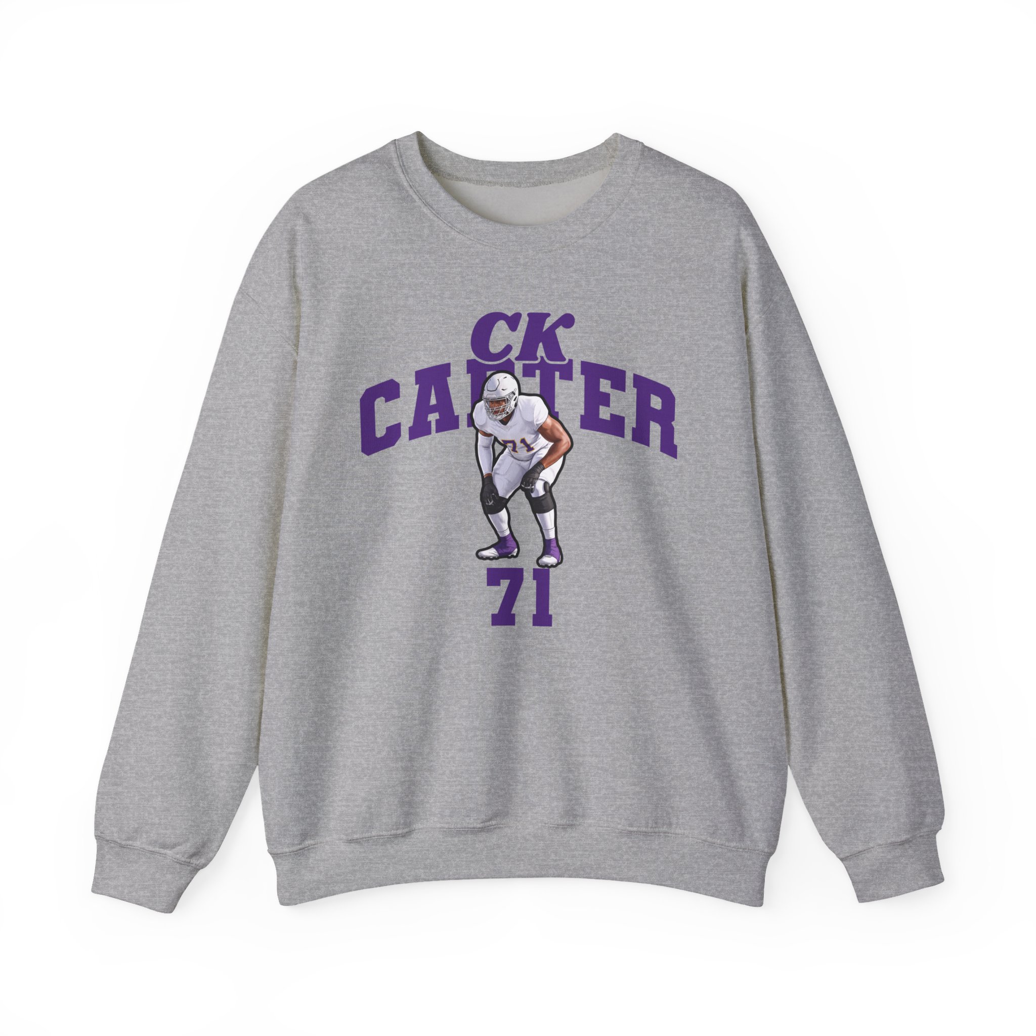 Crewneck Sweatshirt — character_signature_arch in Grey