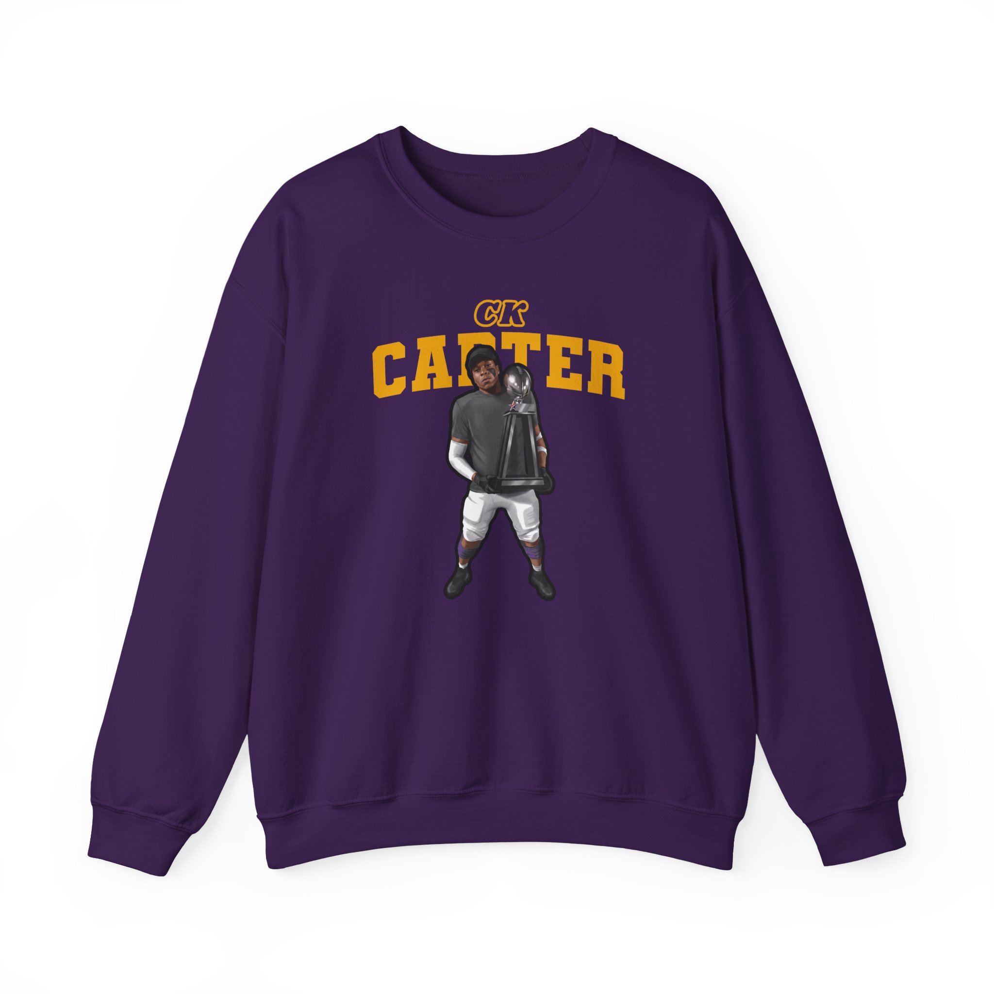 Crewneck Sweatshirt — character_name_arch in Purple