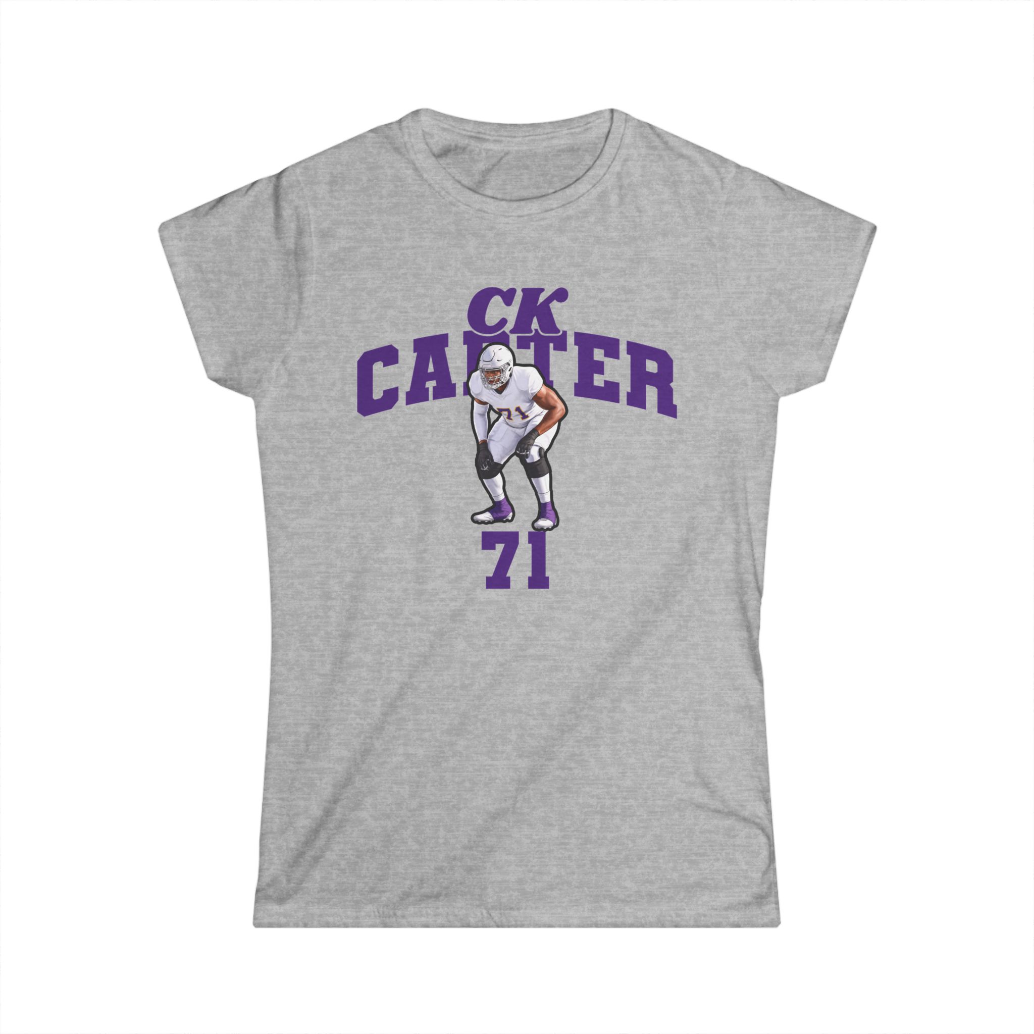 Women's Softstyle Tee — character_signature_arch in Grey