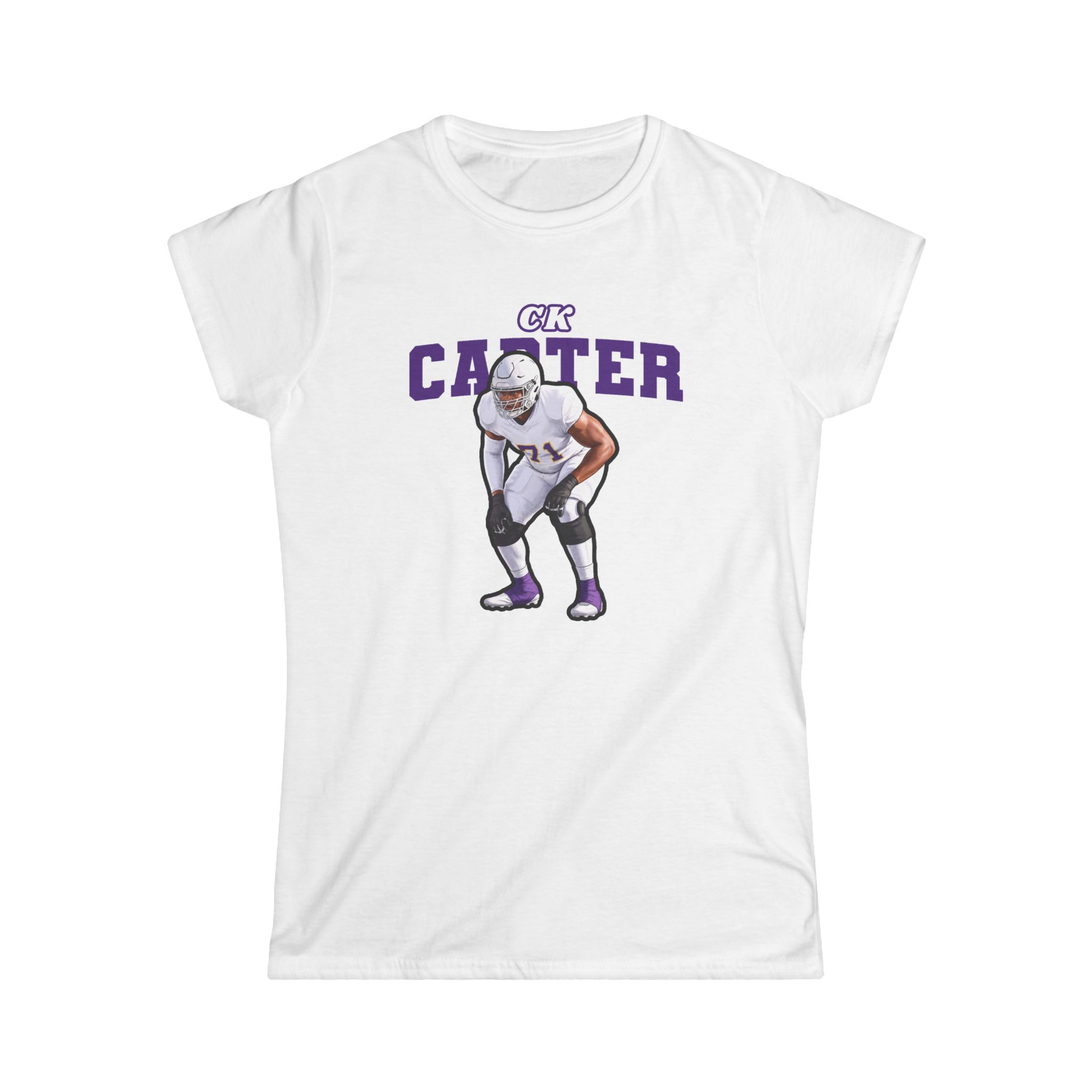 Women's Softstyle Tee — character_name_arch in White