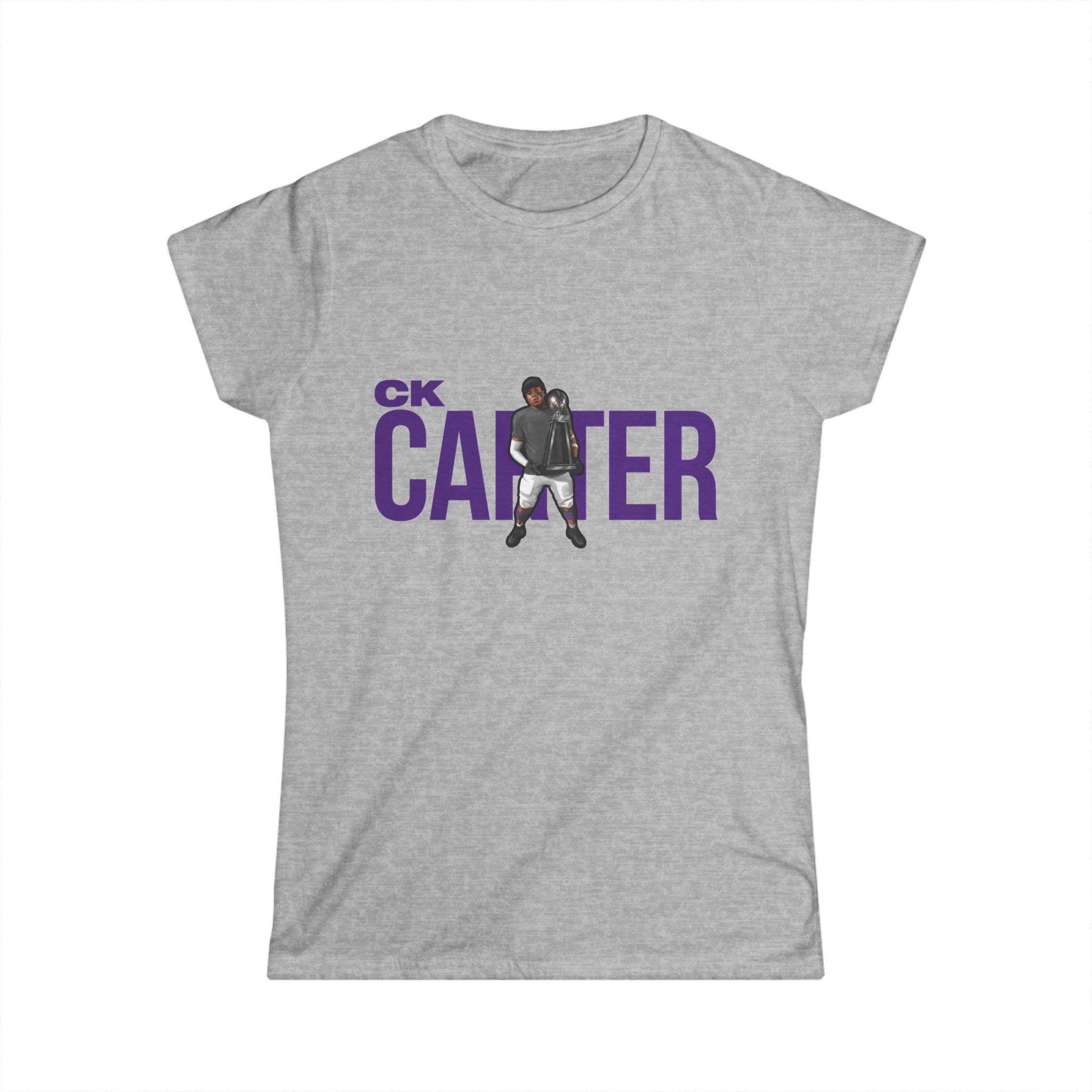 Women's Softstyle Tee — character_player_name in Grey