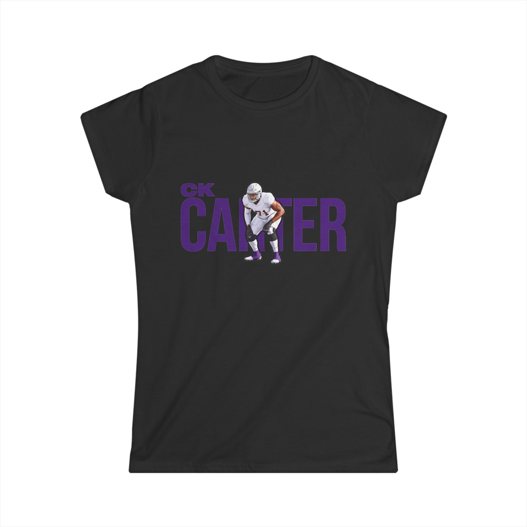 Women's Softstyle Tee — character_player_name in Black