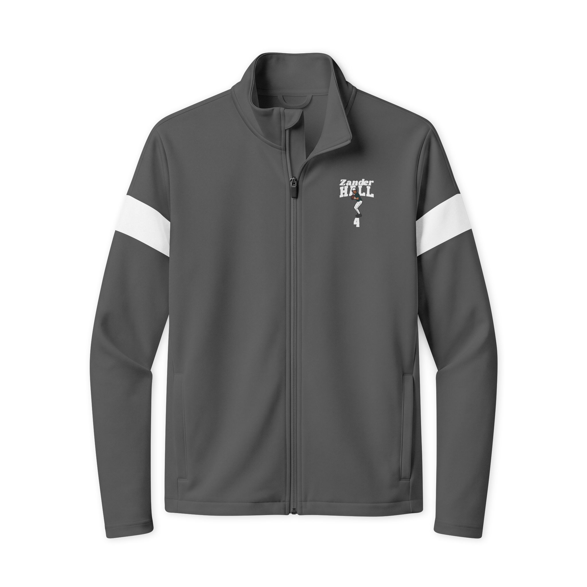 Travel Full-Zip Jacket — character_signature_arch in Iron Grey/ White