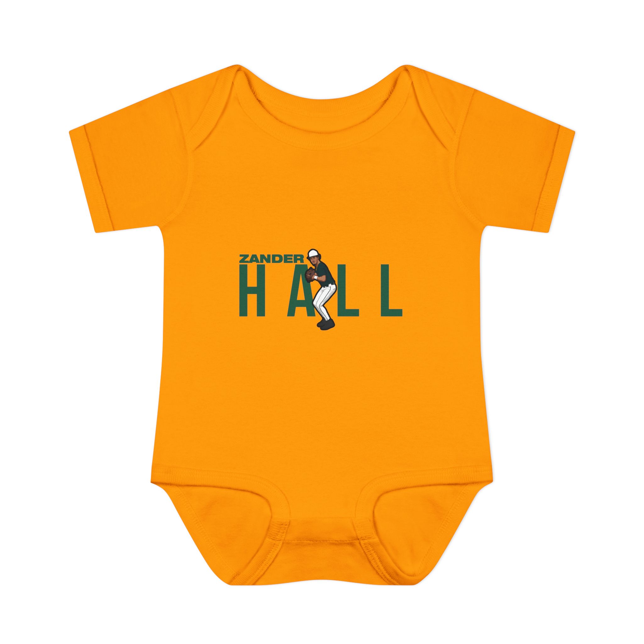 Baby Onesie — character_player_name in Gold
