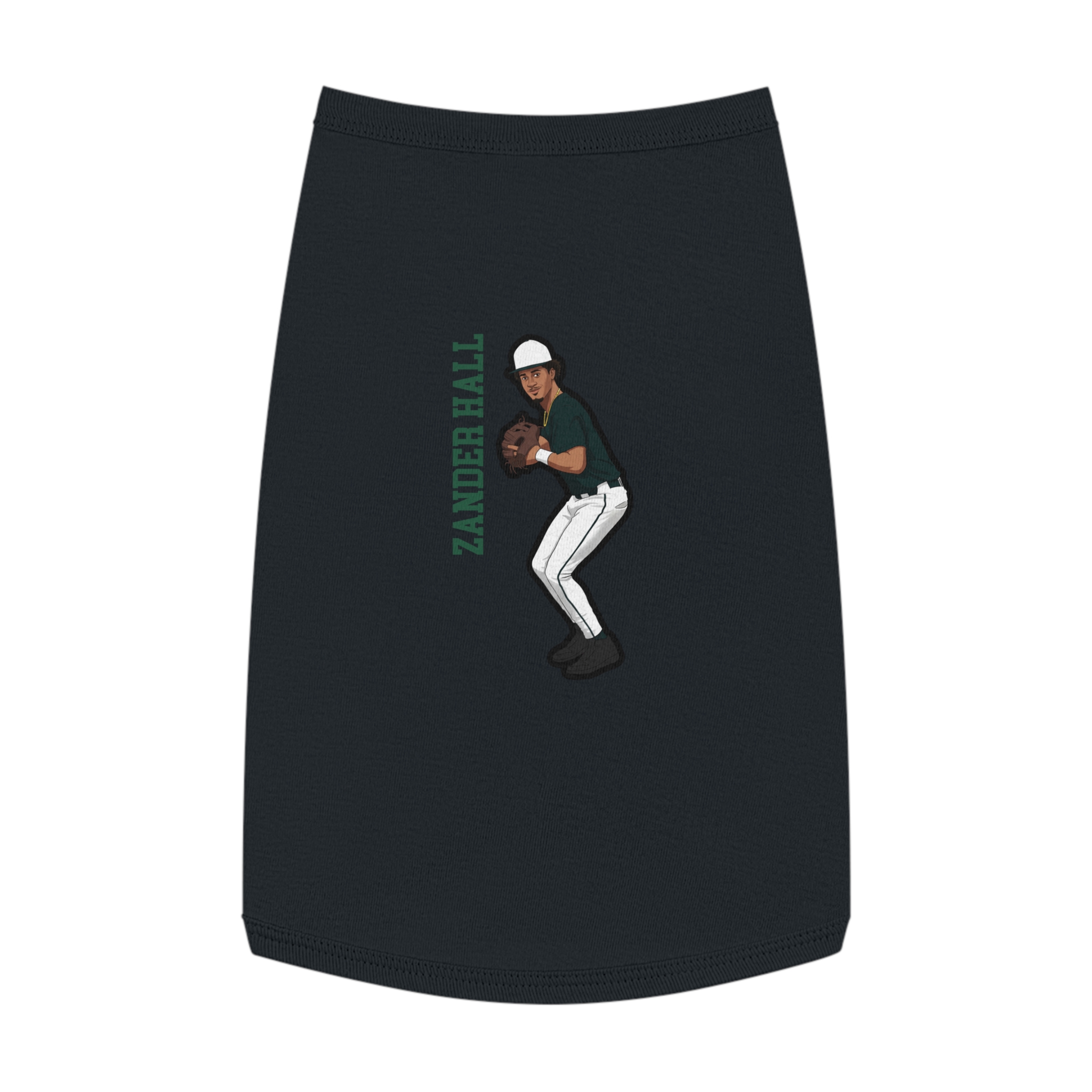 Pet Tank Top — character_name_vertical in White