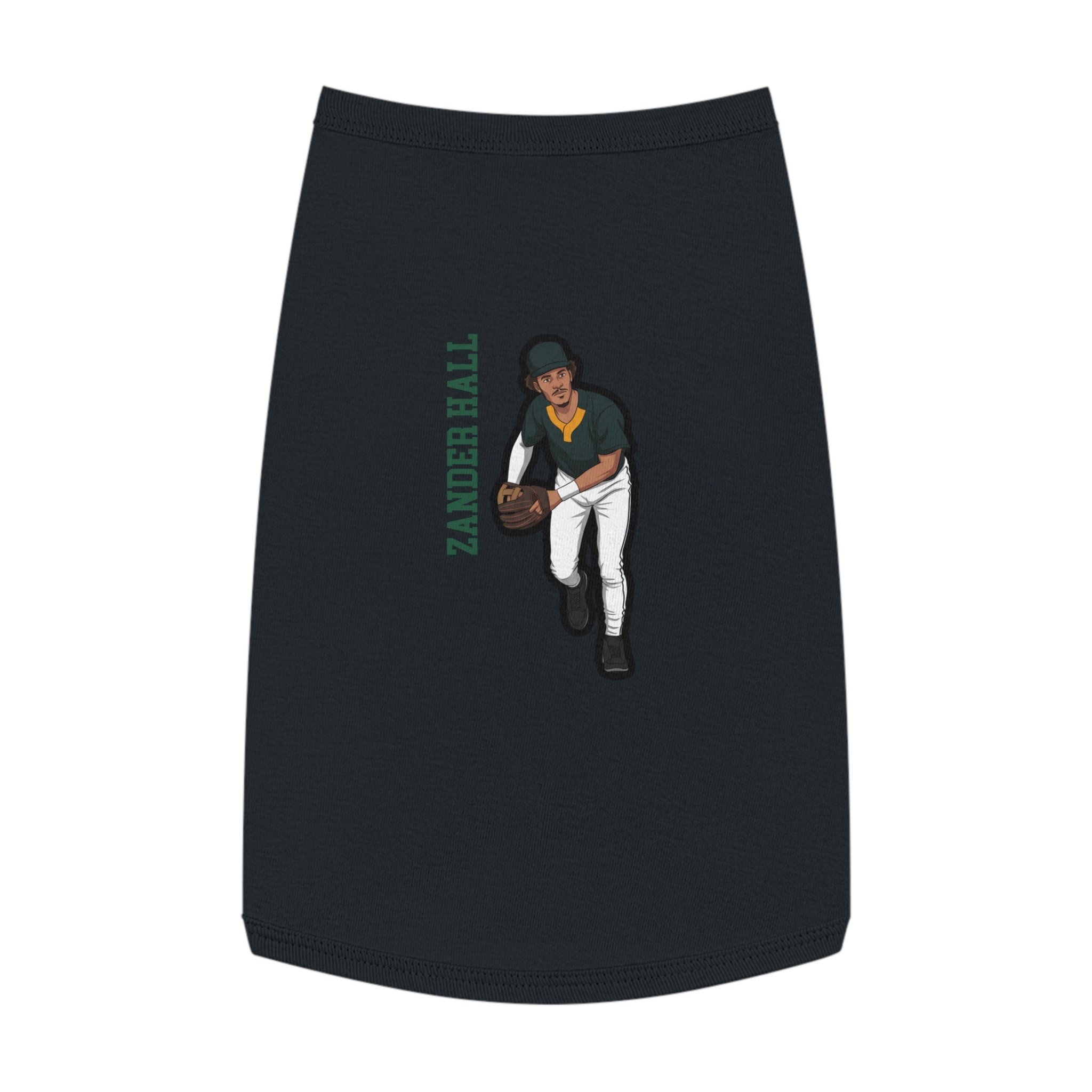 Pet Tank Top — character_name_vertical in Black