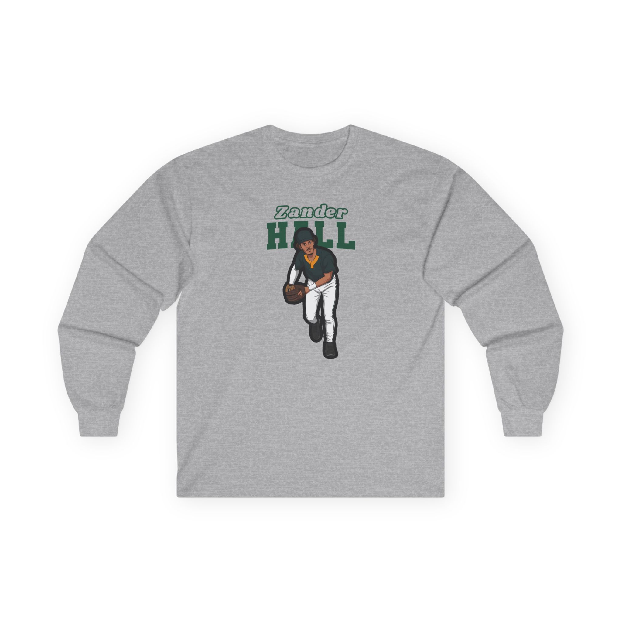Long Sleeve Tee — character_name_arch in Grey