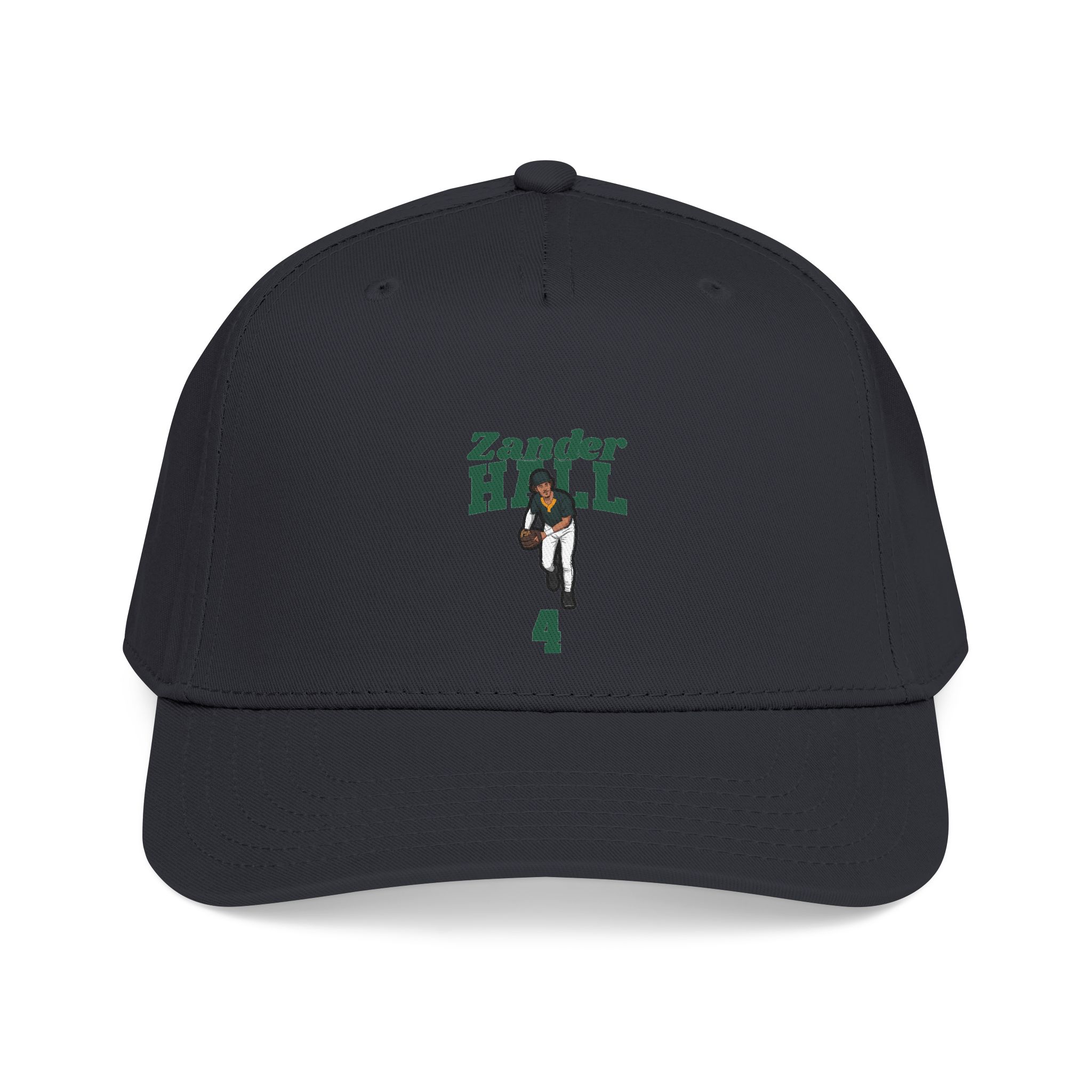 Baseball Cap — character_signature_arch in Black