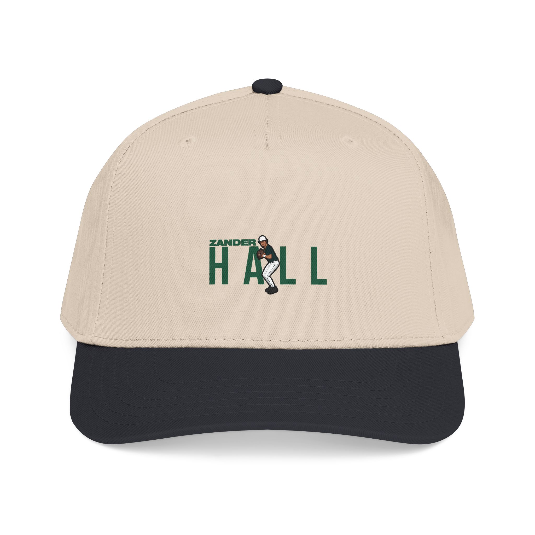 Baseball Cap — character_player_name in Black / Natural