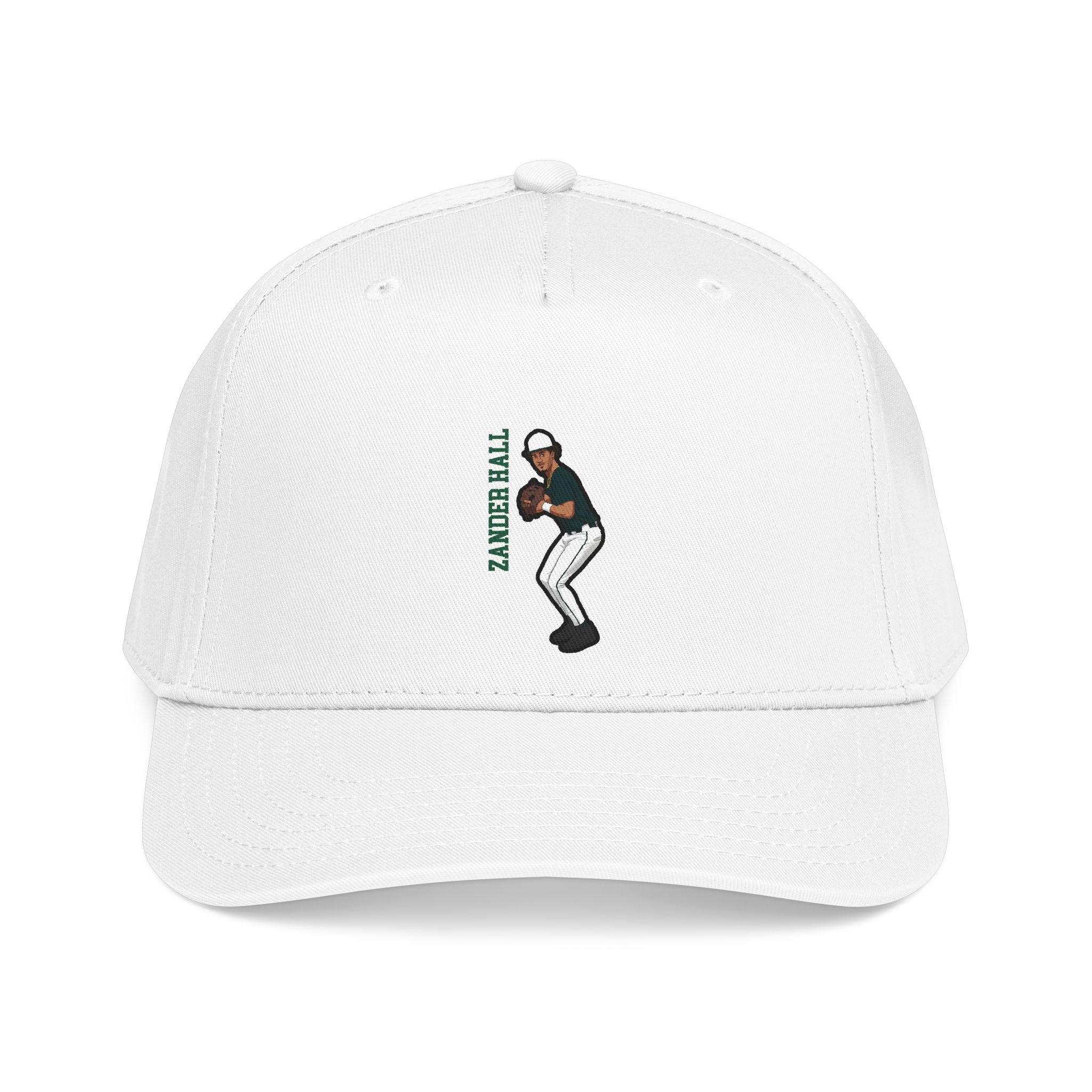 Baseball Cap — character_name_vertical in White
