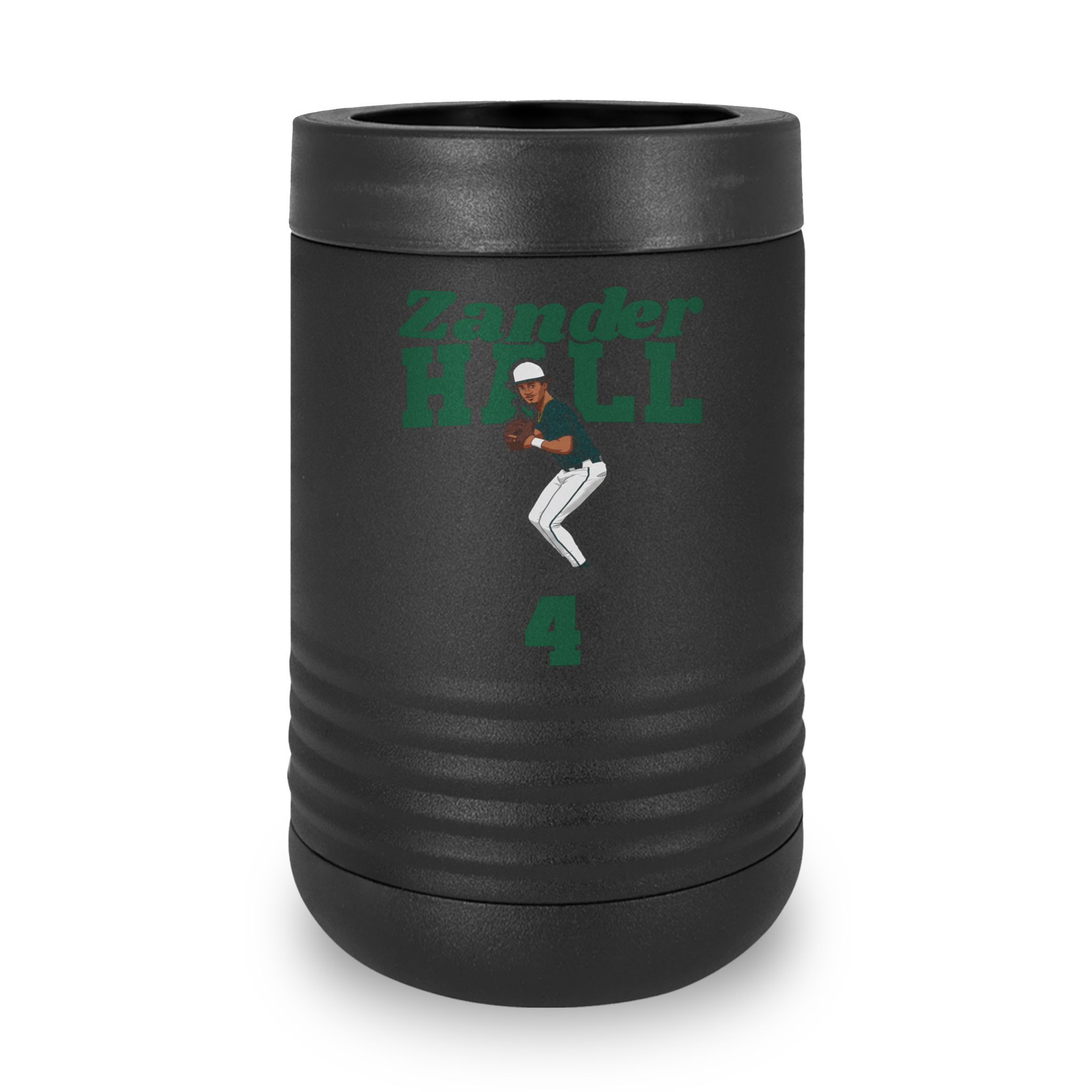 Stainless Can Cooler — character_signature_arch in Black