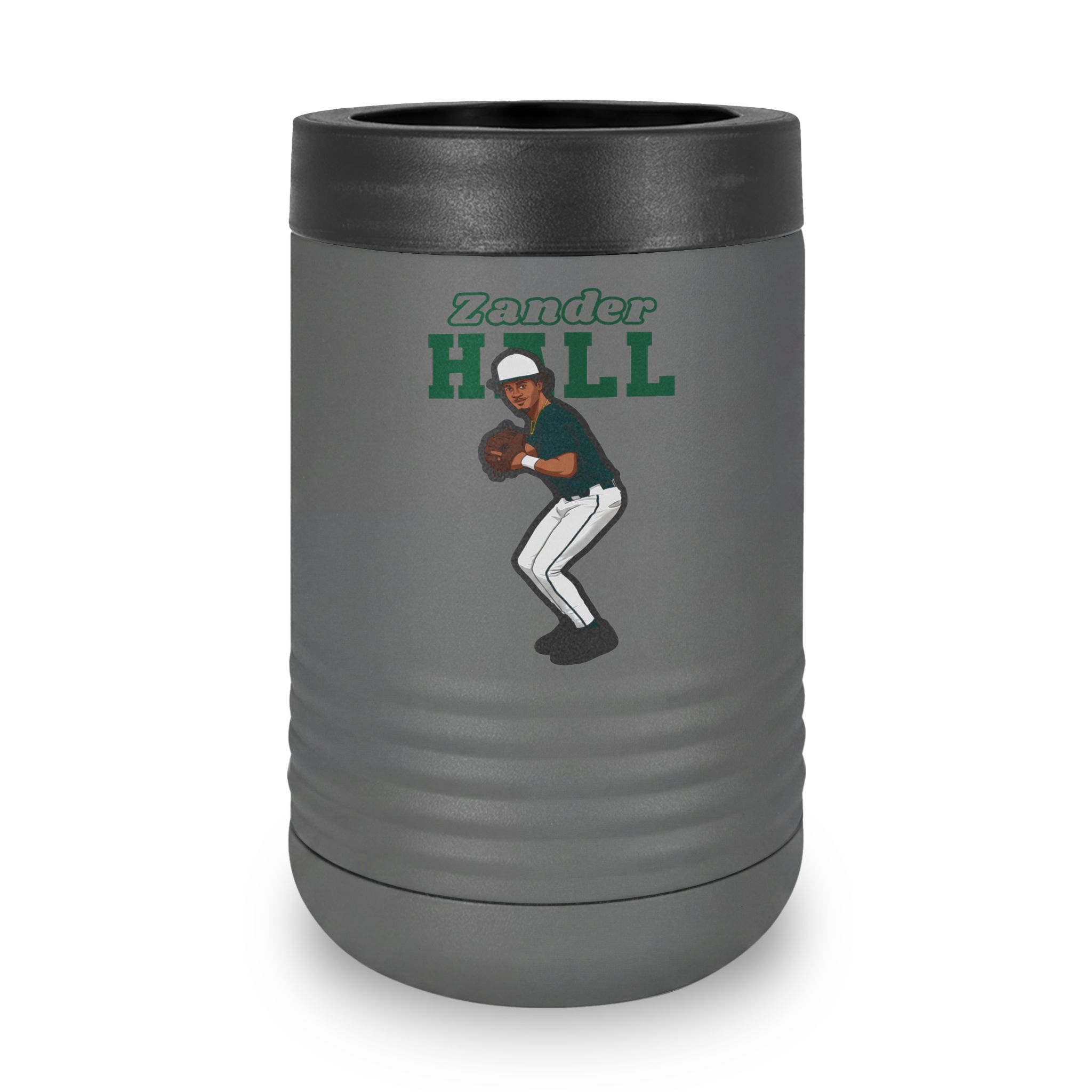 Stainless Can Cooler — character_name_arch in Grey