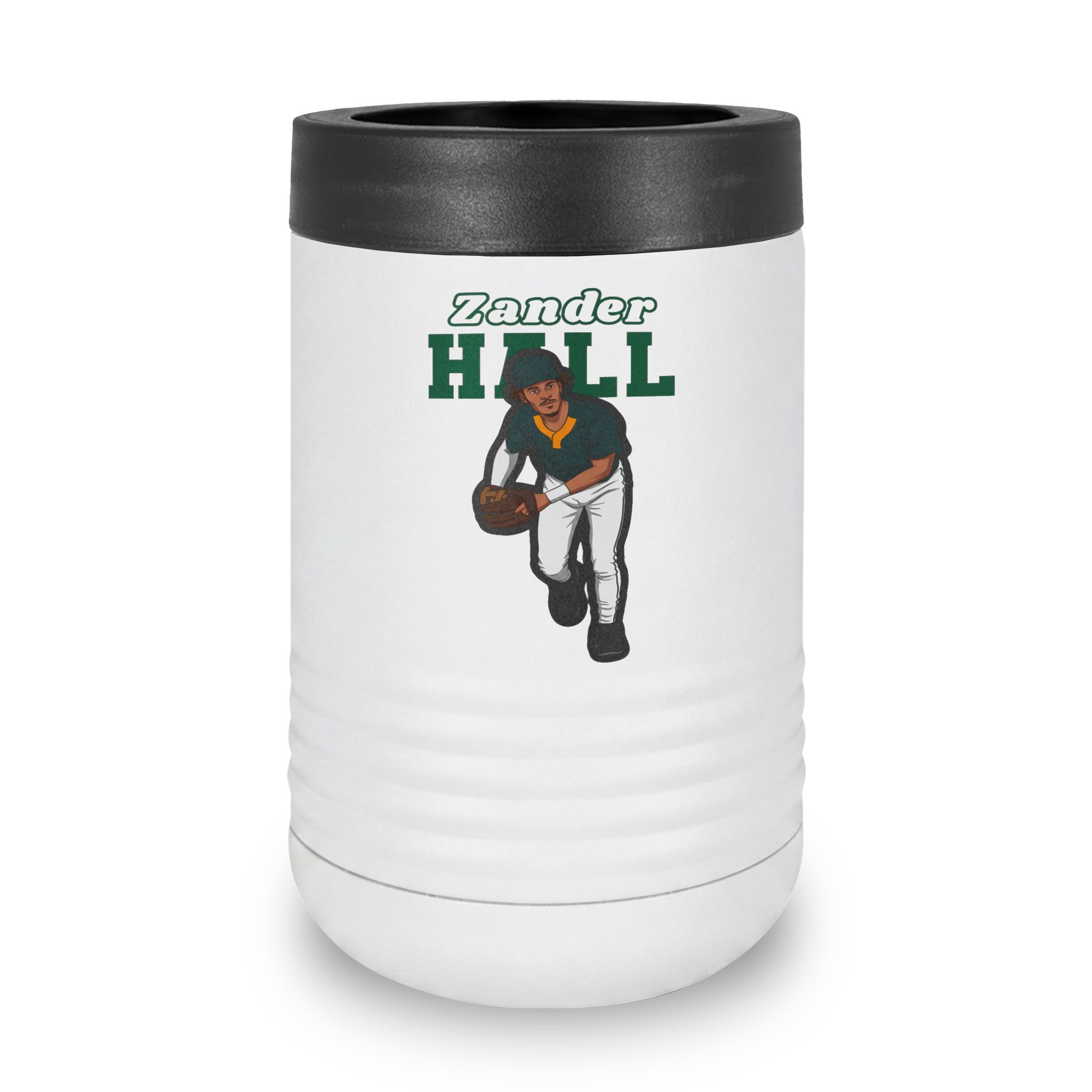 Stainless Can Cooler — character_name_arch in White