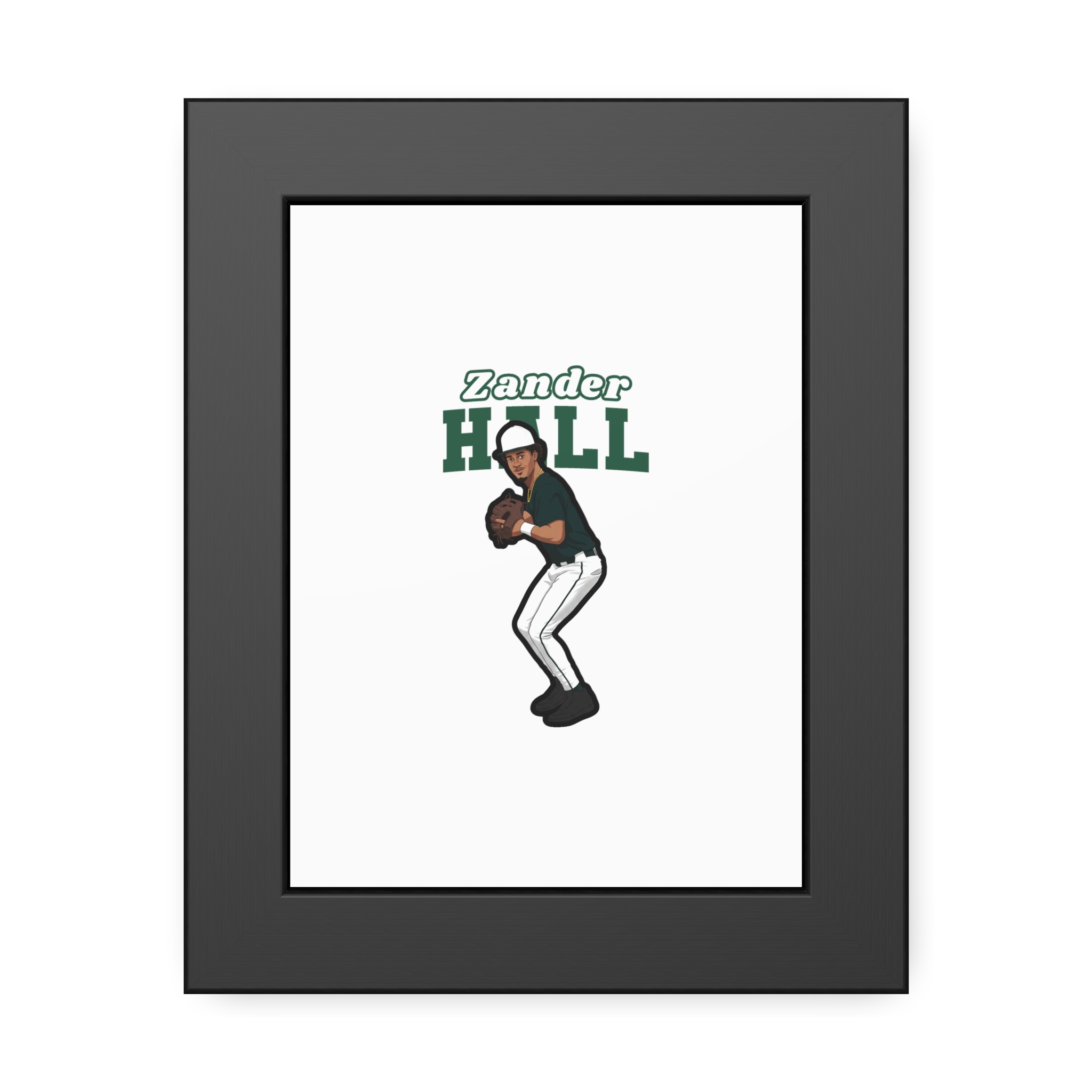 Framed Poster — character_name_arch in Black