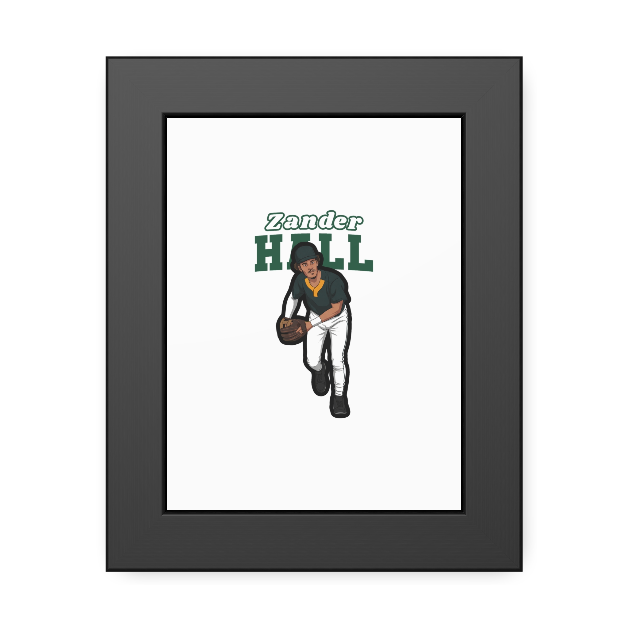 Framed Poster — character_name_arch in Black