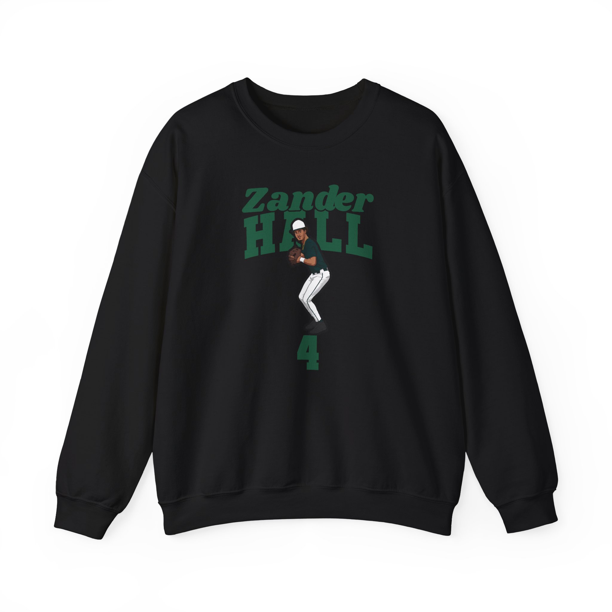 Crewneck Sweatshirt — character_signature_arch in Black