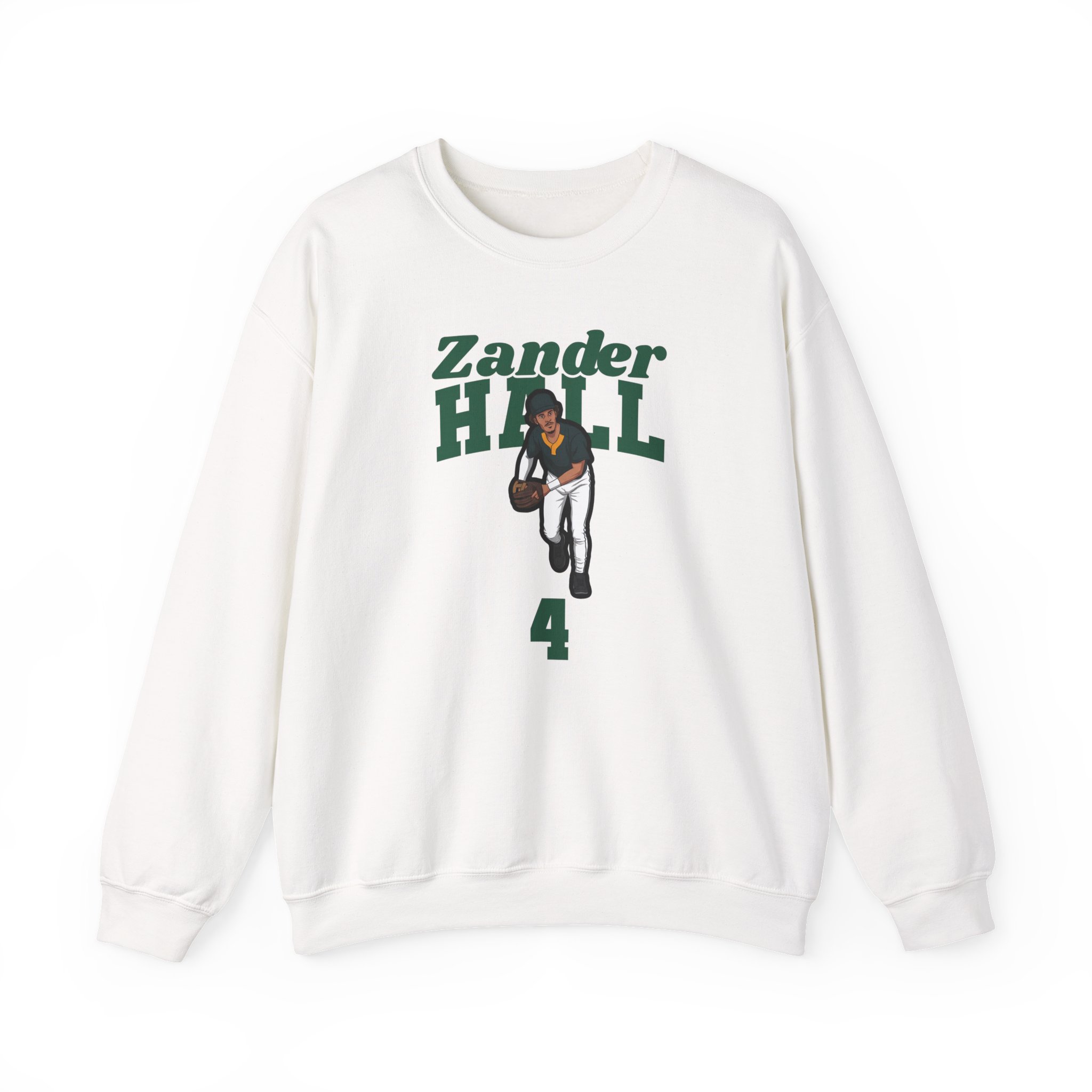 Crewneck Sweatshirt — character_signature_arch in White