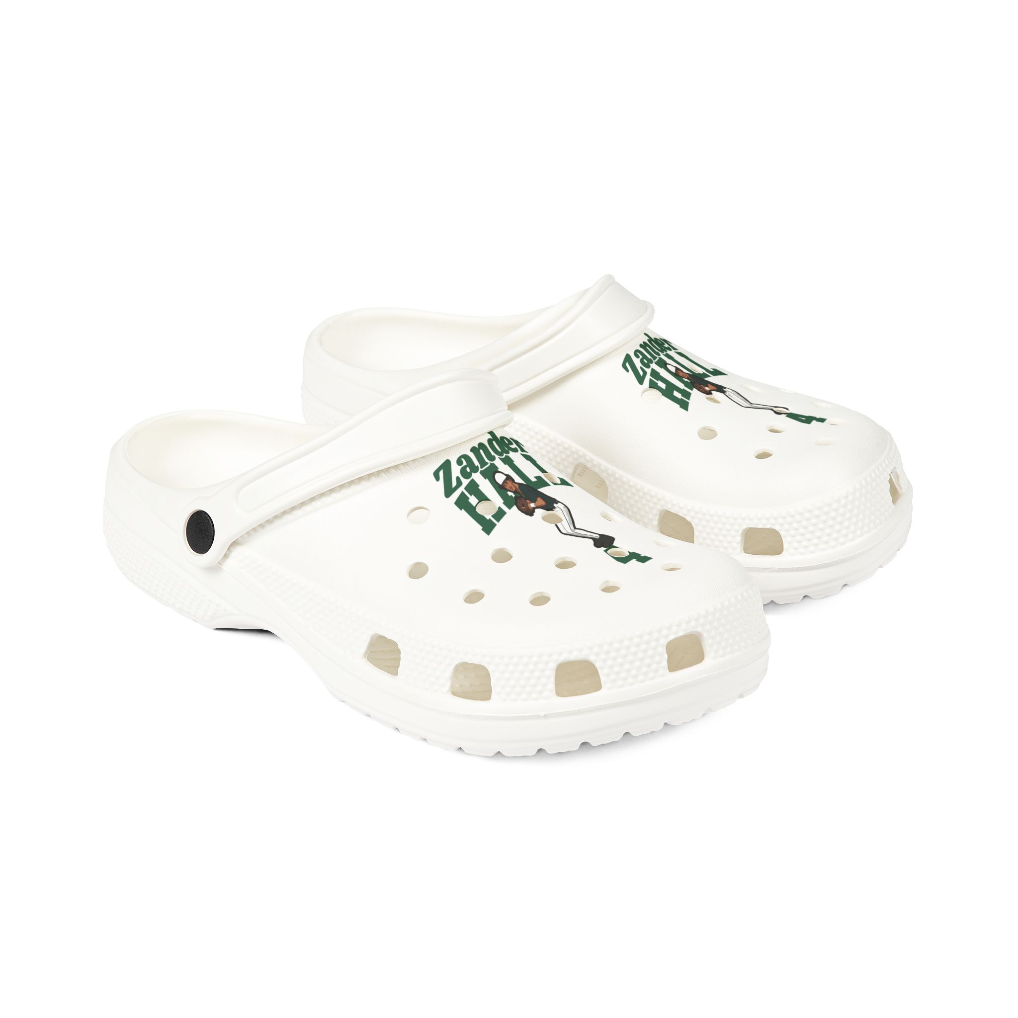 Rubber Clogs — character_signature_arch in White