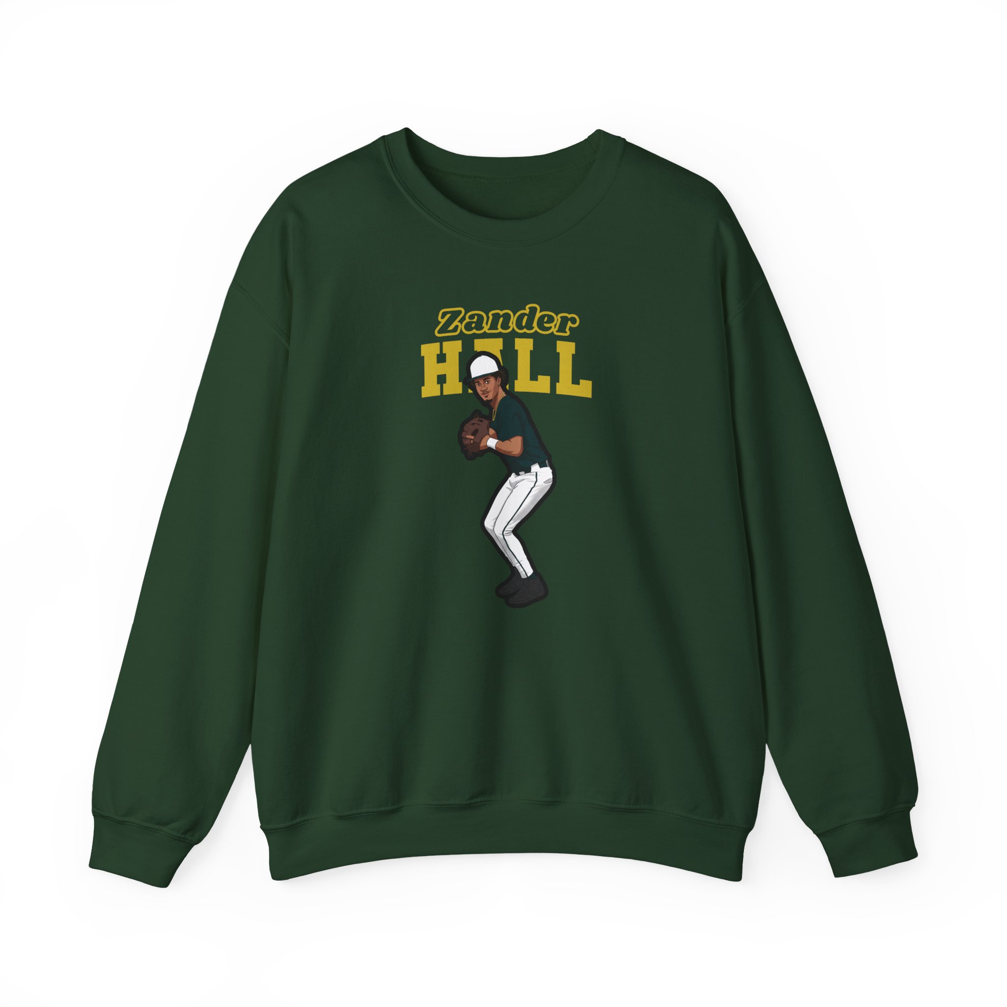 Crewneck Sweatshirt — character_name_arch in Green