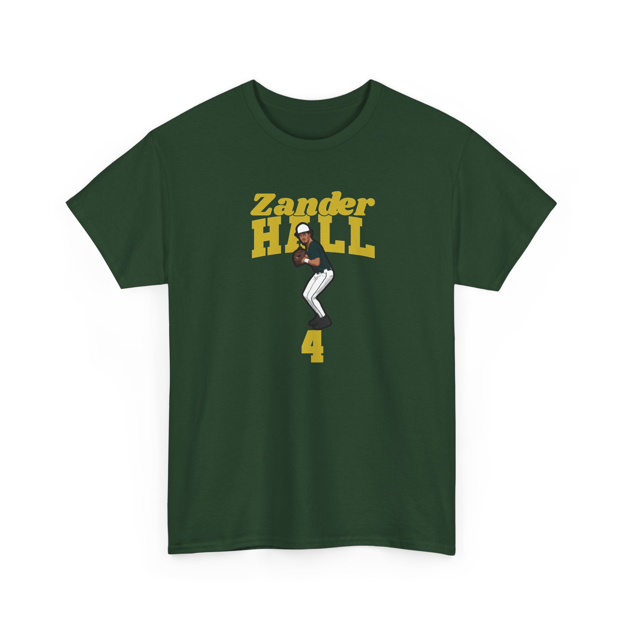 Tee — character_signature_arch in Green