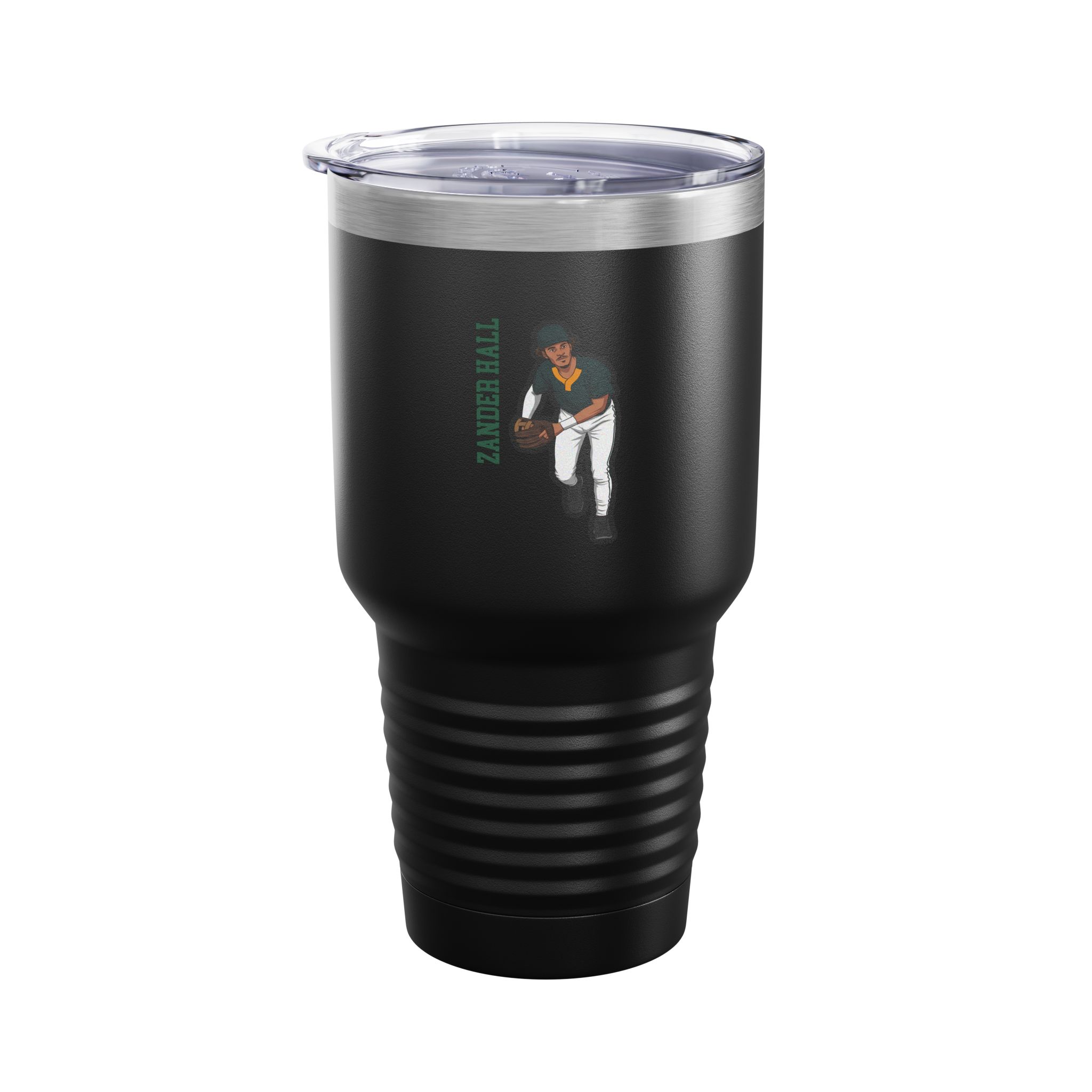 30oz Tumbler — character_name_vertical in Black