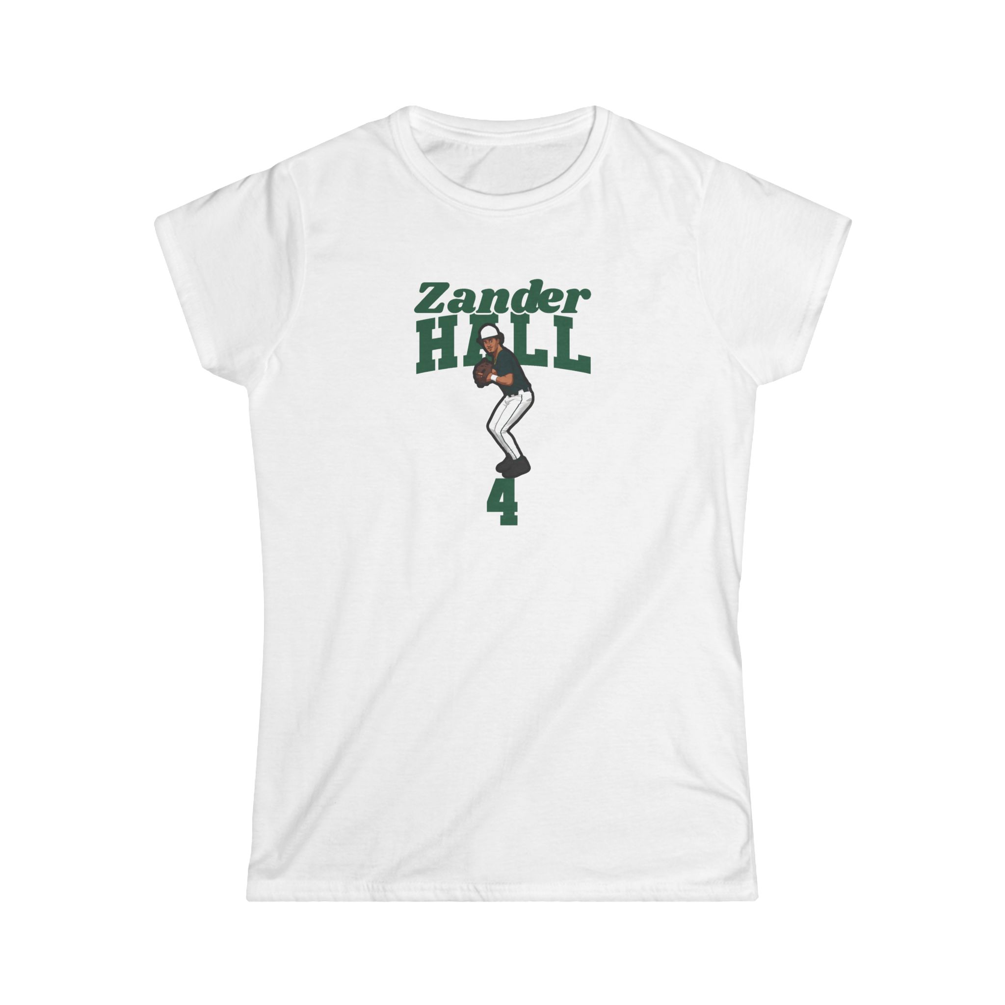 Women's Softstyle Tee — character_signature_arch in White