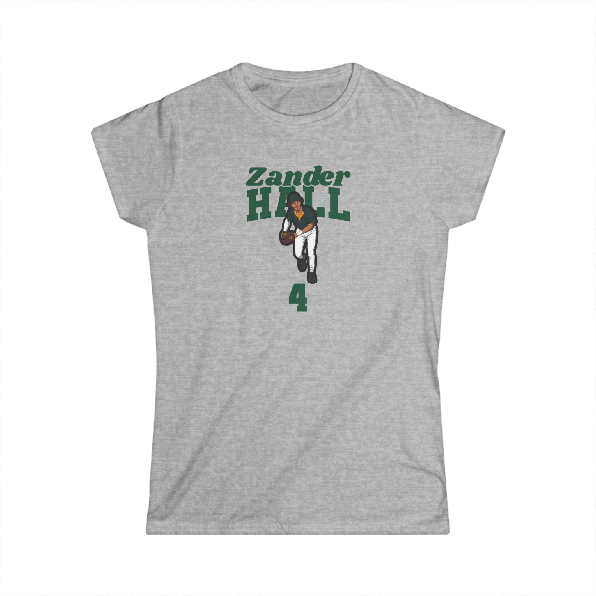 Women's Softstyle Tee — character_signature_arch in Grey