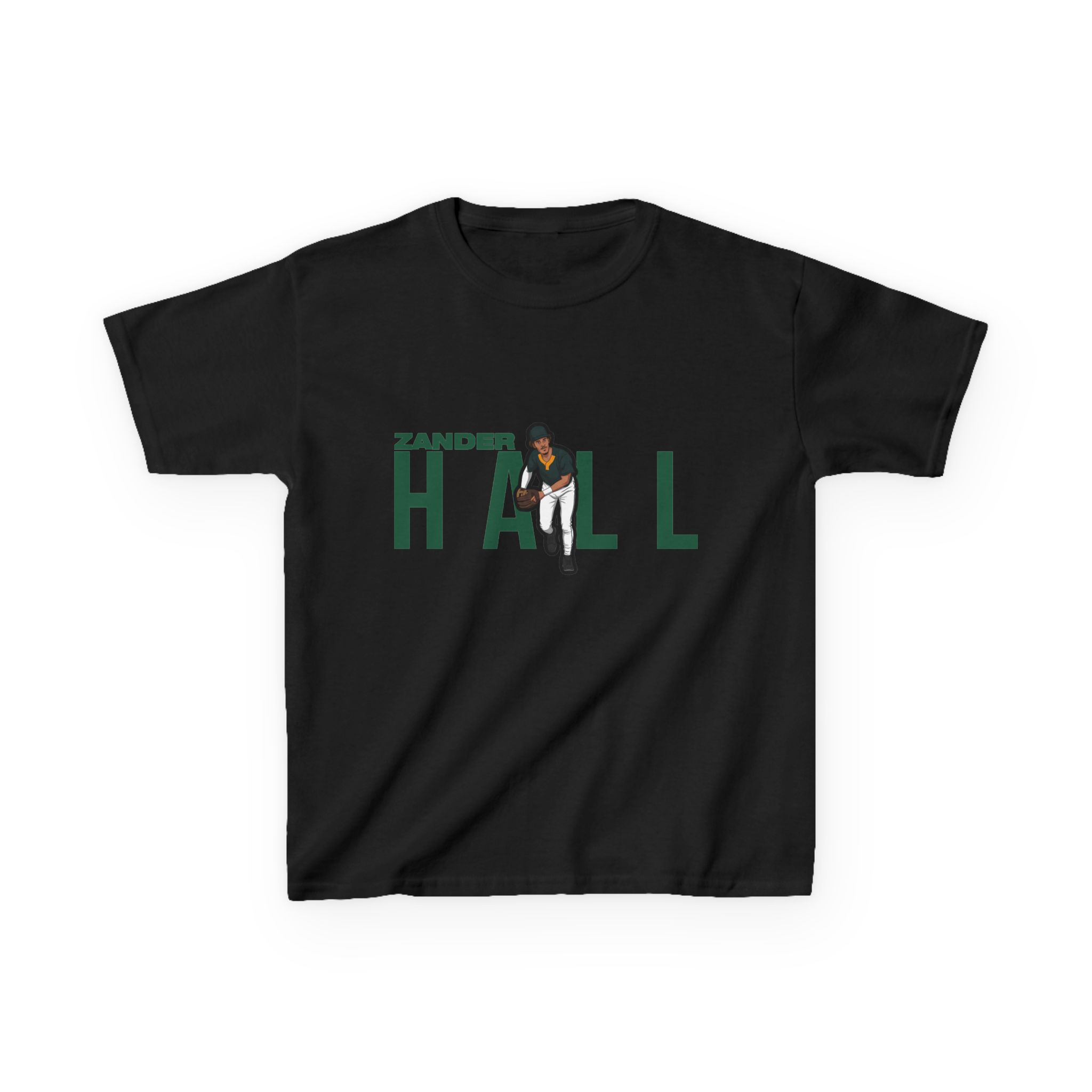 Youth Tee — character_player_name in Black