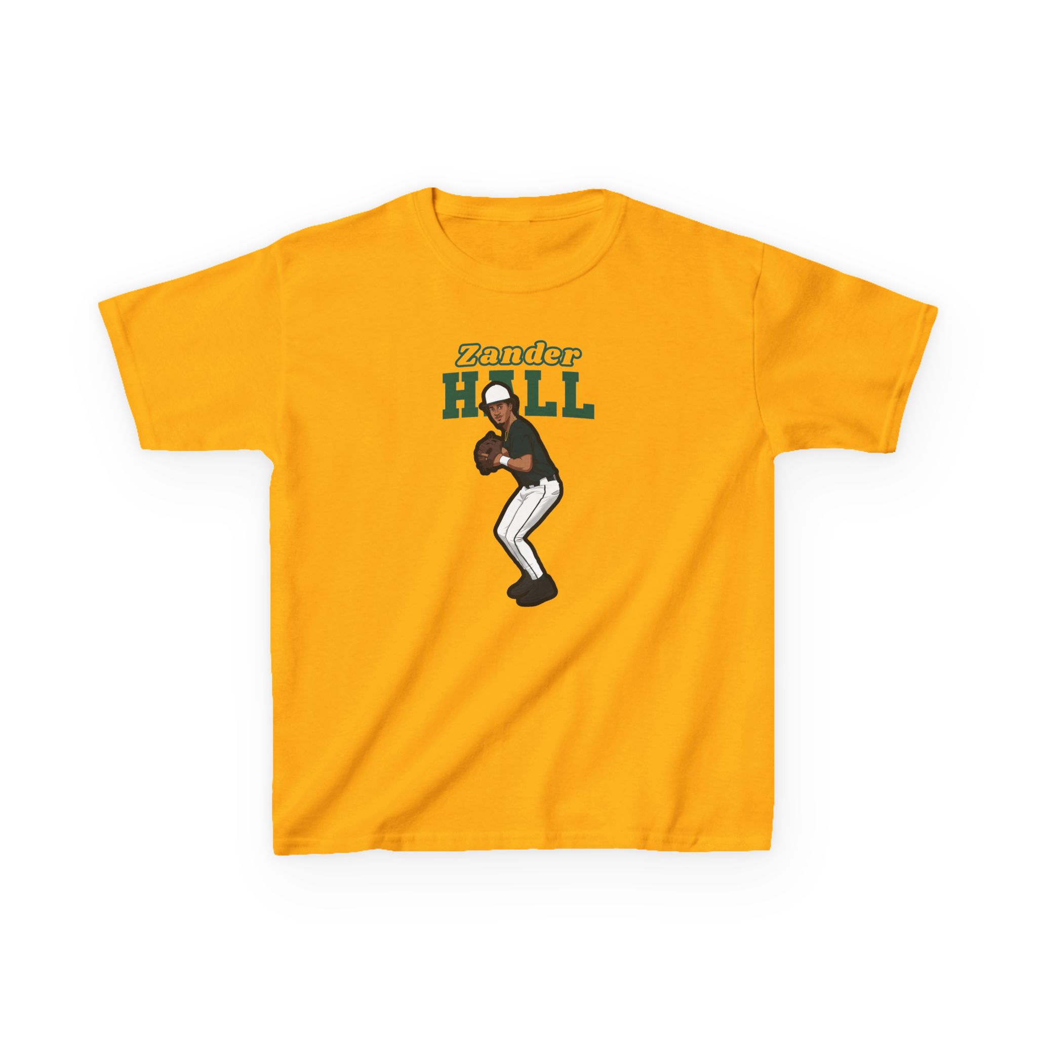 Youth Tee — character_name_arch in Gold
