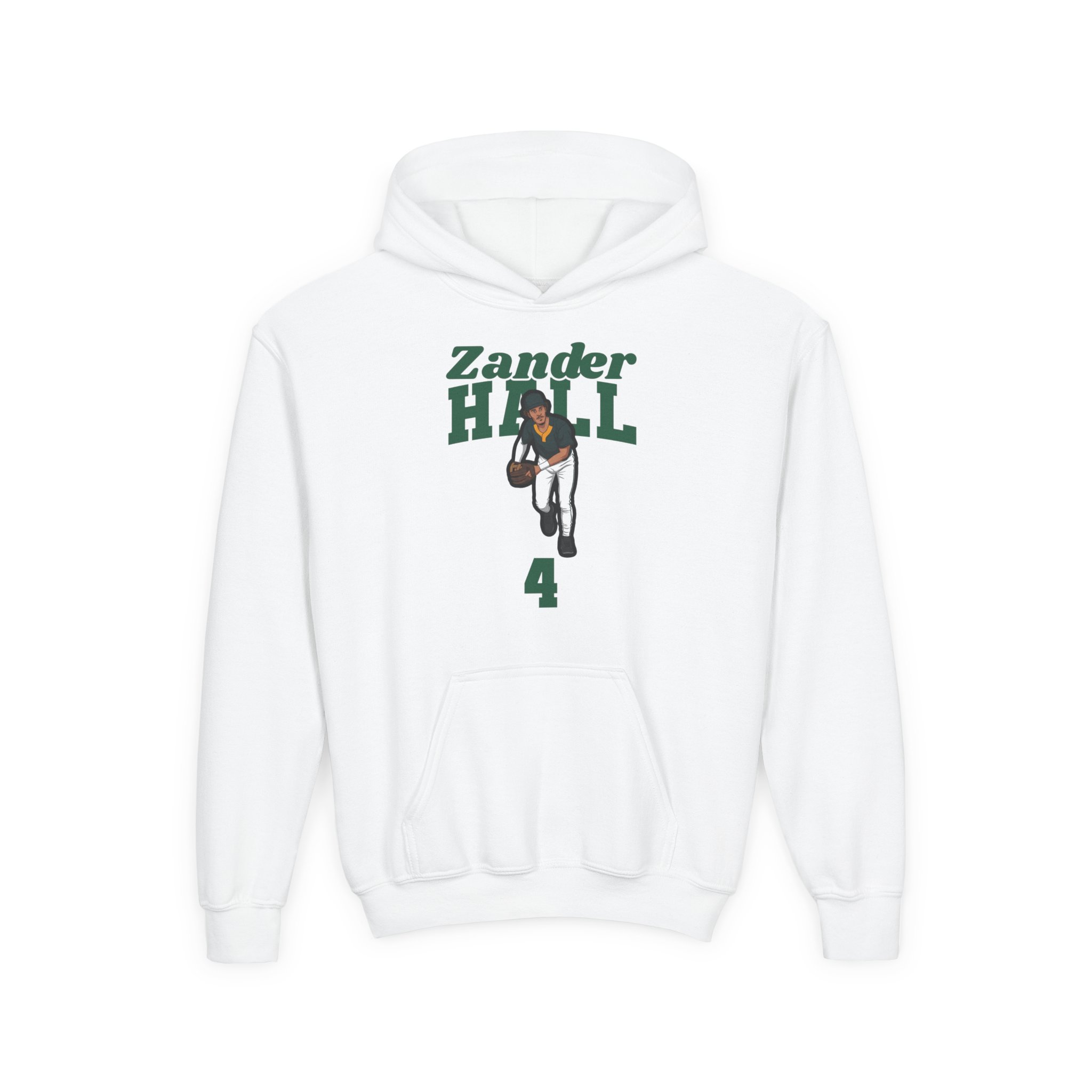 Youth Hoodie — character_signature_arch in White