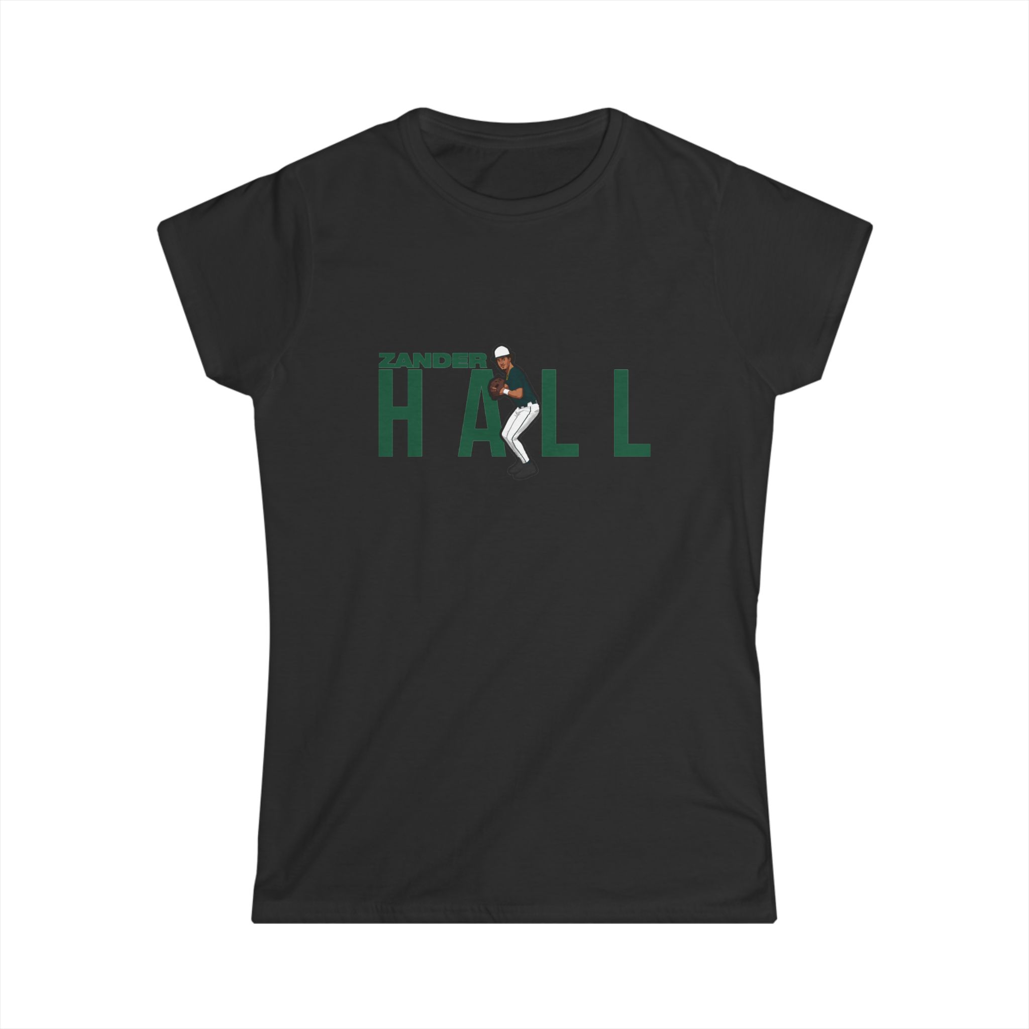Women's Softstyle Tee — character_player_name in Black