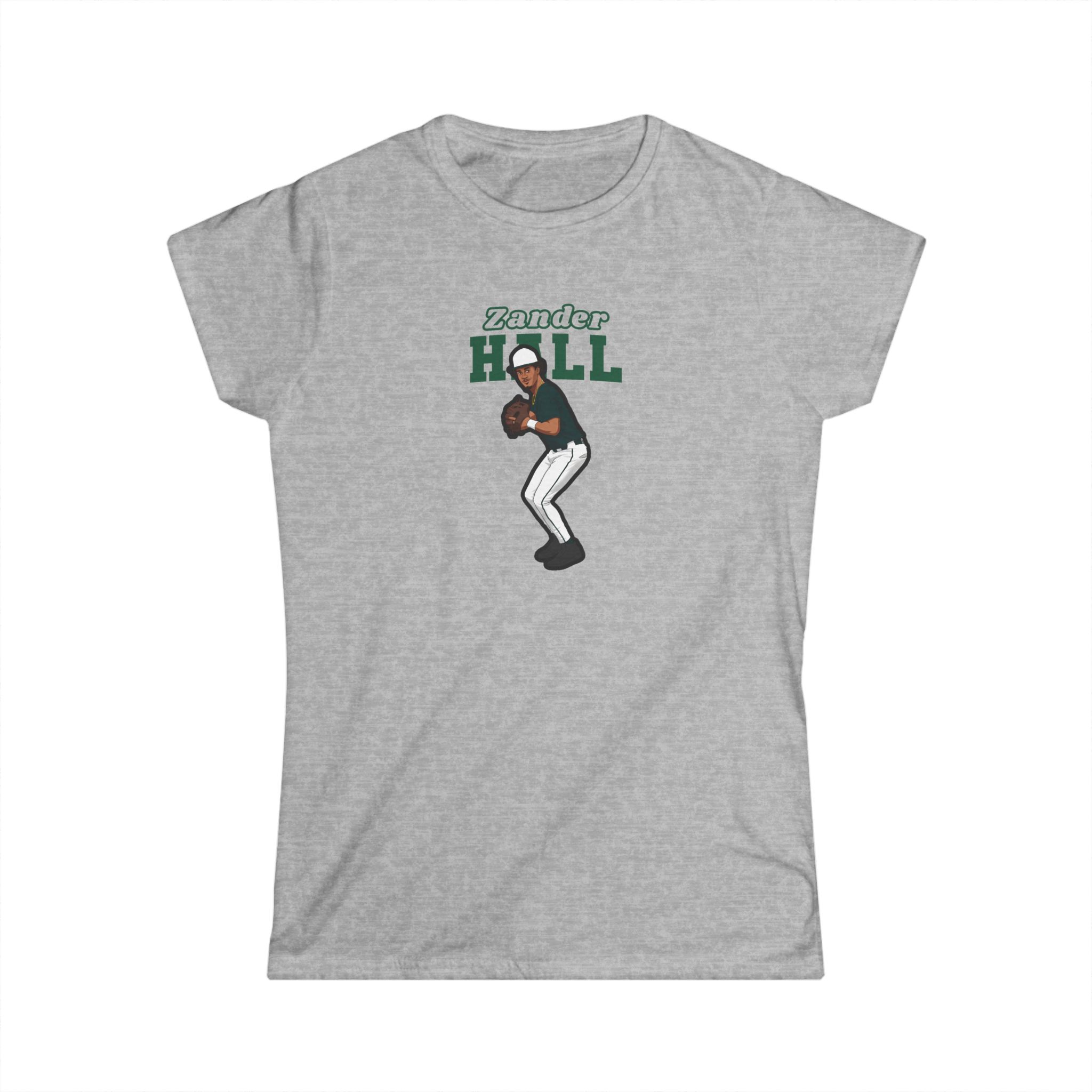 Women's Softstyle Tee — character_name_arch in Grey