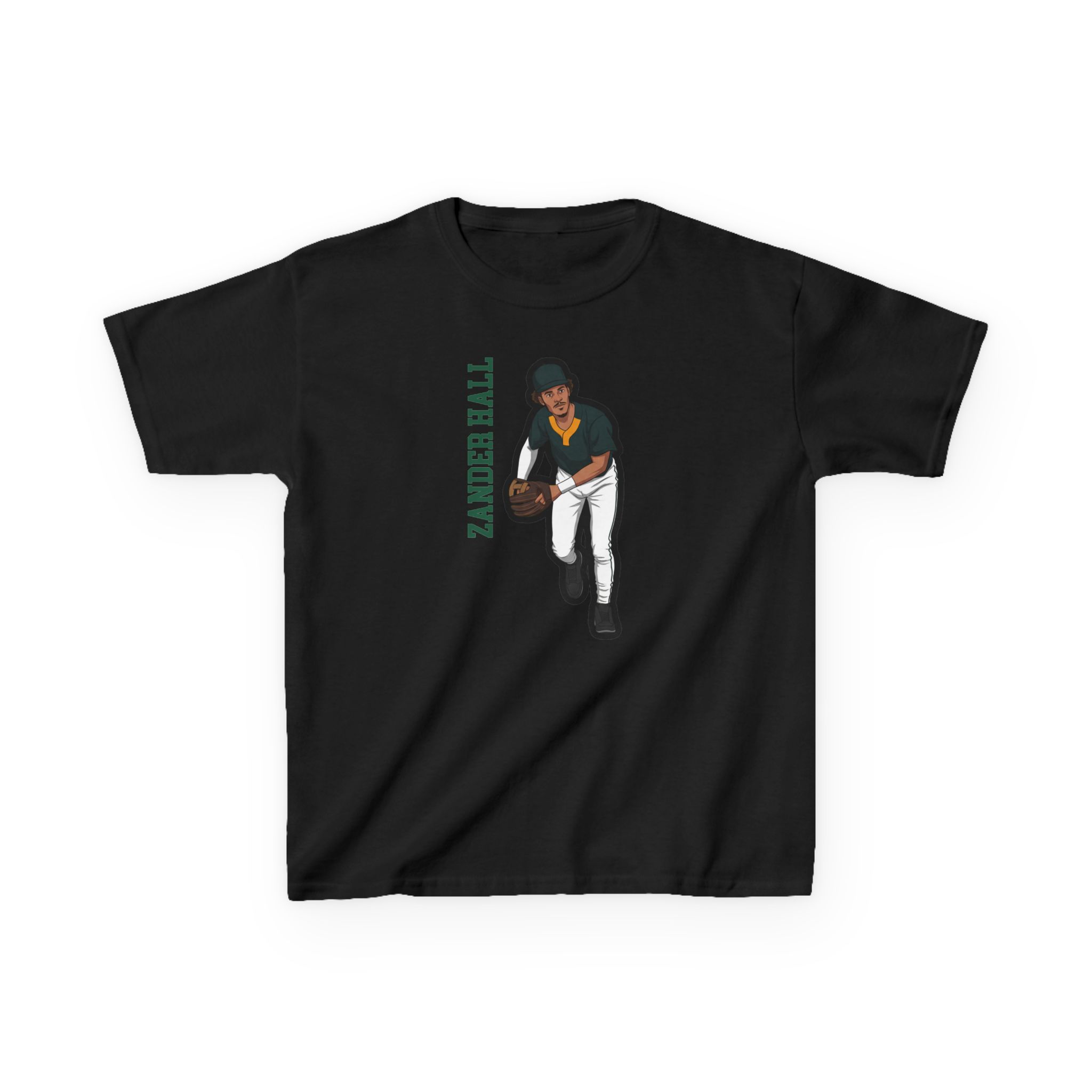 Youth Tee — character_name_vertical in Black