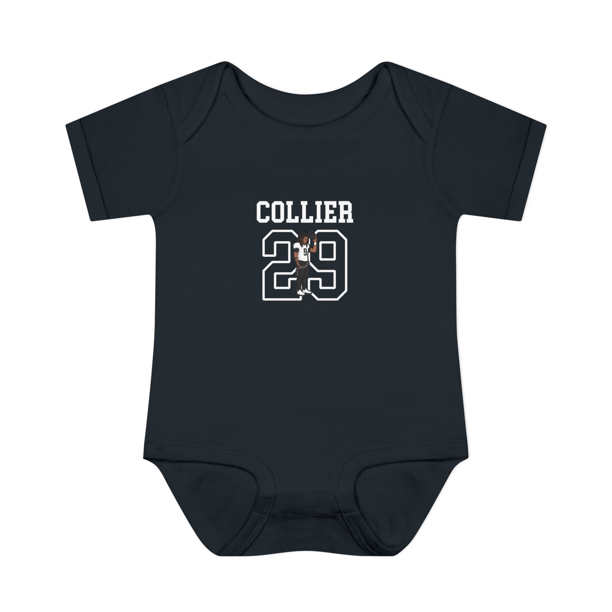 Baby Onesie — character_shirsey in Black
