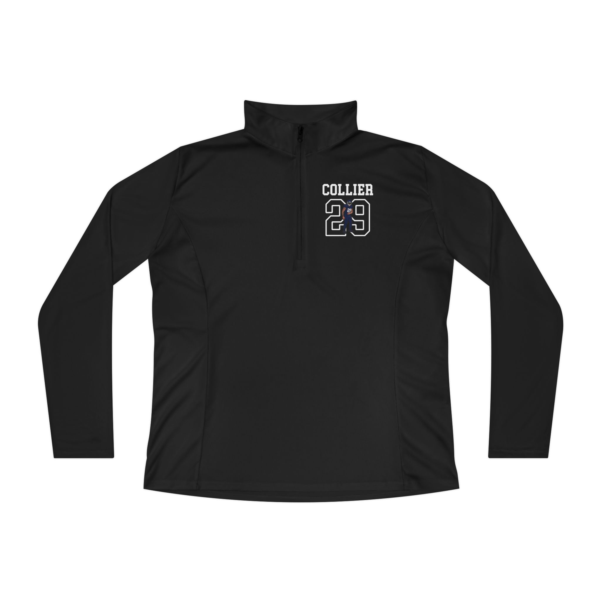 Women's Q-Zip Pullover — character_shirsey in Black
