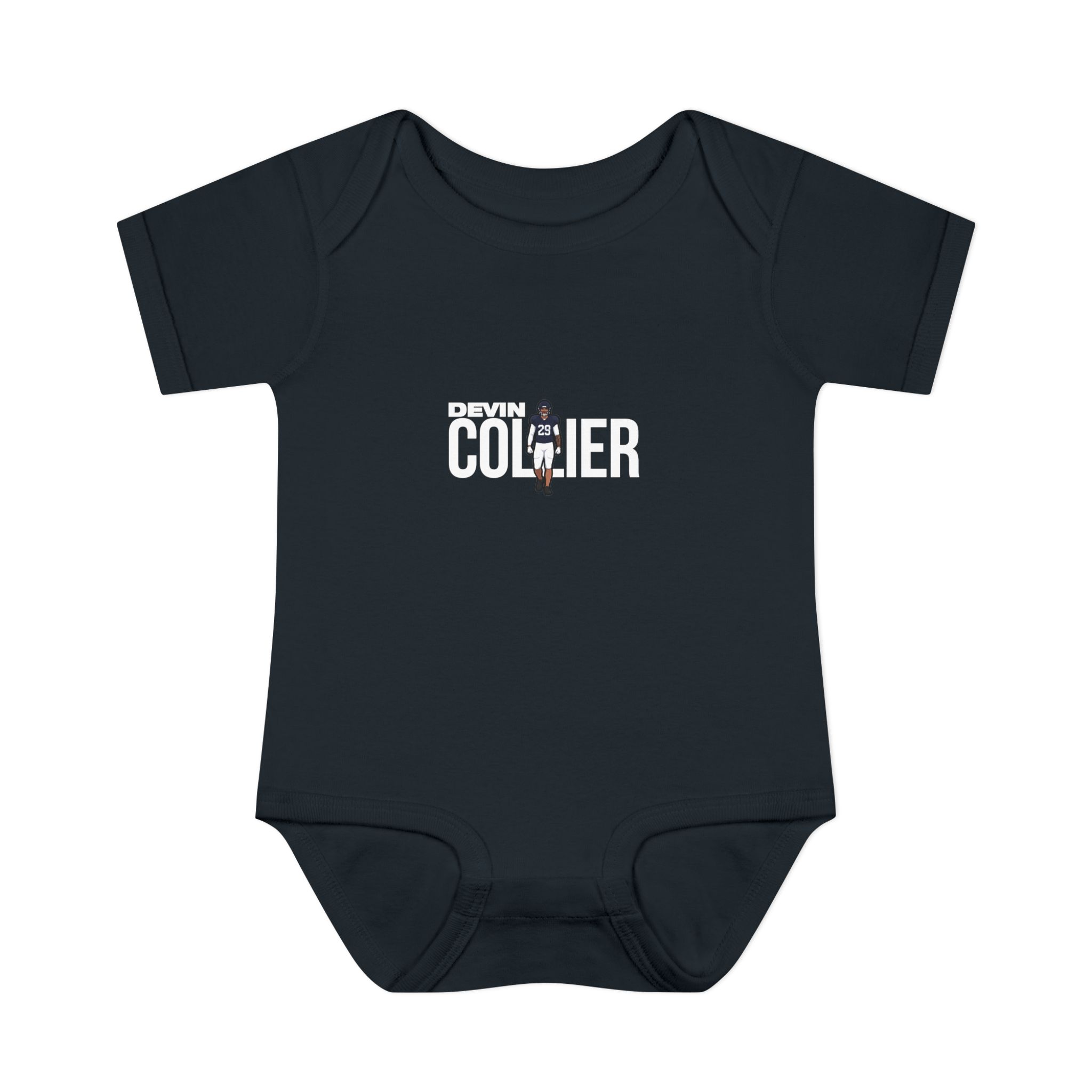 Baby Onesie — character_player_name in Black